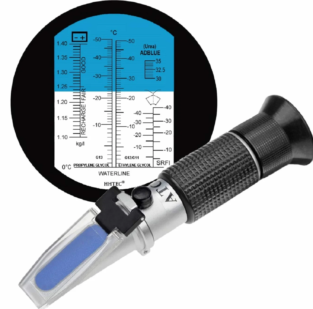 HHTEC RHA-503 Refraktometr do Ochrony Przed Zamarzaniem, Wielokolorowy, 222 mm