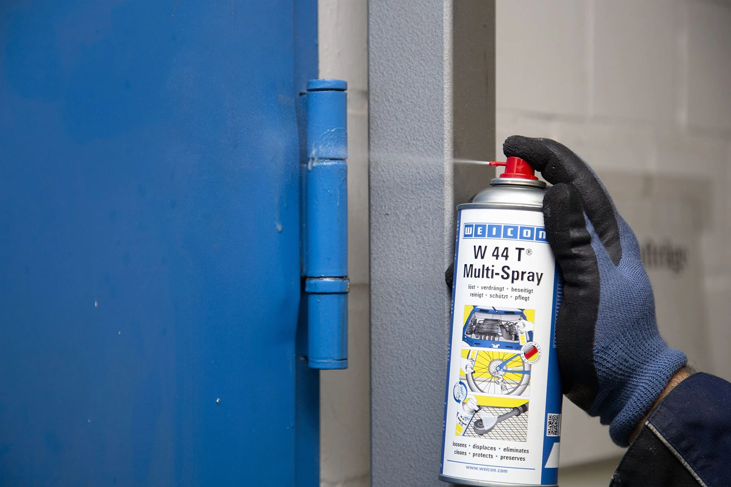 WEICON W 44 T Multi-Spray 400 ml, olej wielofunkcyjny 5-w-1: penetrujący, odrdzewiający, antykorozyjny, smarujący i konserwujący