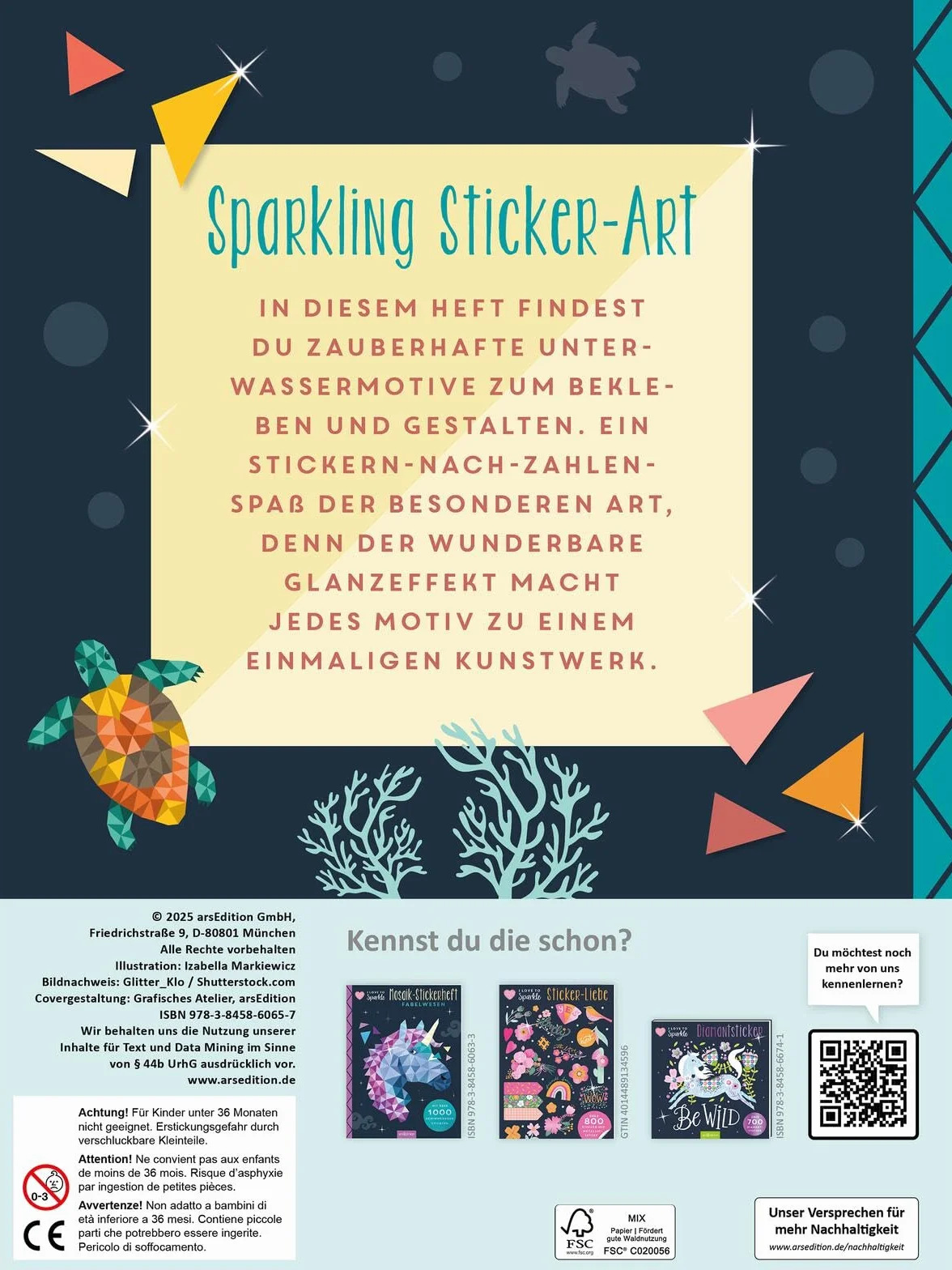 I Love to Sparkle - Mosaik-Stickerheft Unterwasserwelt: Mit über 1000 schimmernden Stickern