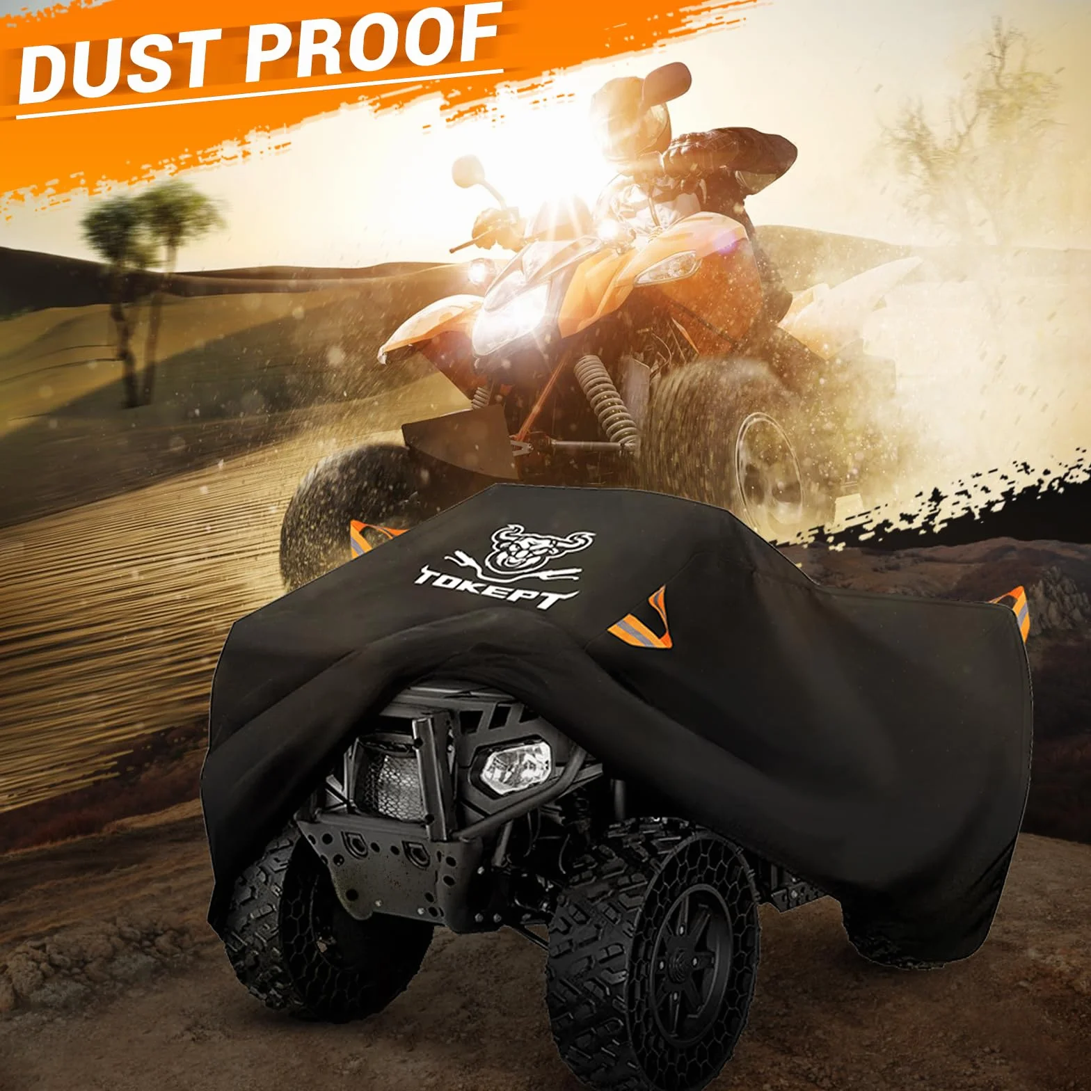 Pokrowiec na ATV, wodoodporny, wytrzymały pokrowiec na 4 koła, całoroczny, odporny na warunki atmosferyczne, ochrona przed promieniowaniem UV do 78-calowego Polaris Kawasaki, Yamaha, Suzuki
