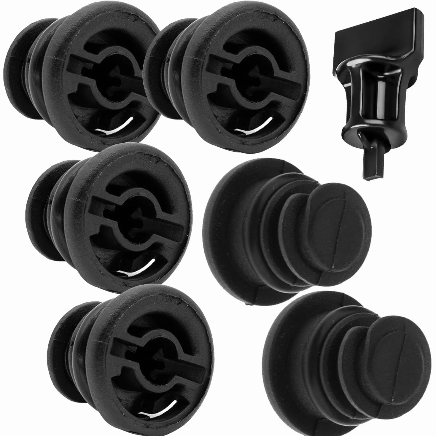 6 sztuk korków spustowych oleju, 06l103801, plastikowy korek oleju kompatybilny z klasą A A1 A3 A4 A5 A6 A7 Q3 Q5 S3 TT, kompatybilny z VW, Audi plastikowy korek oleju