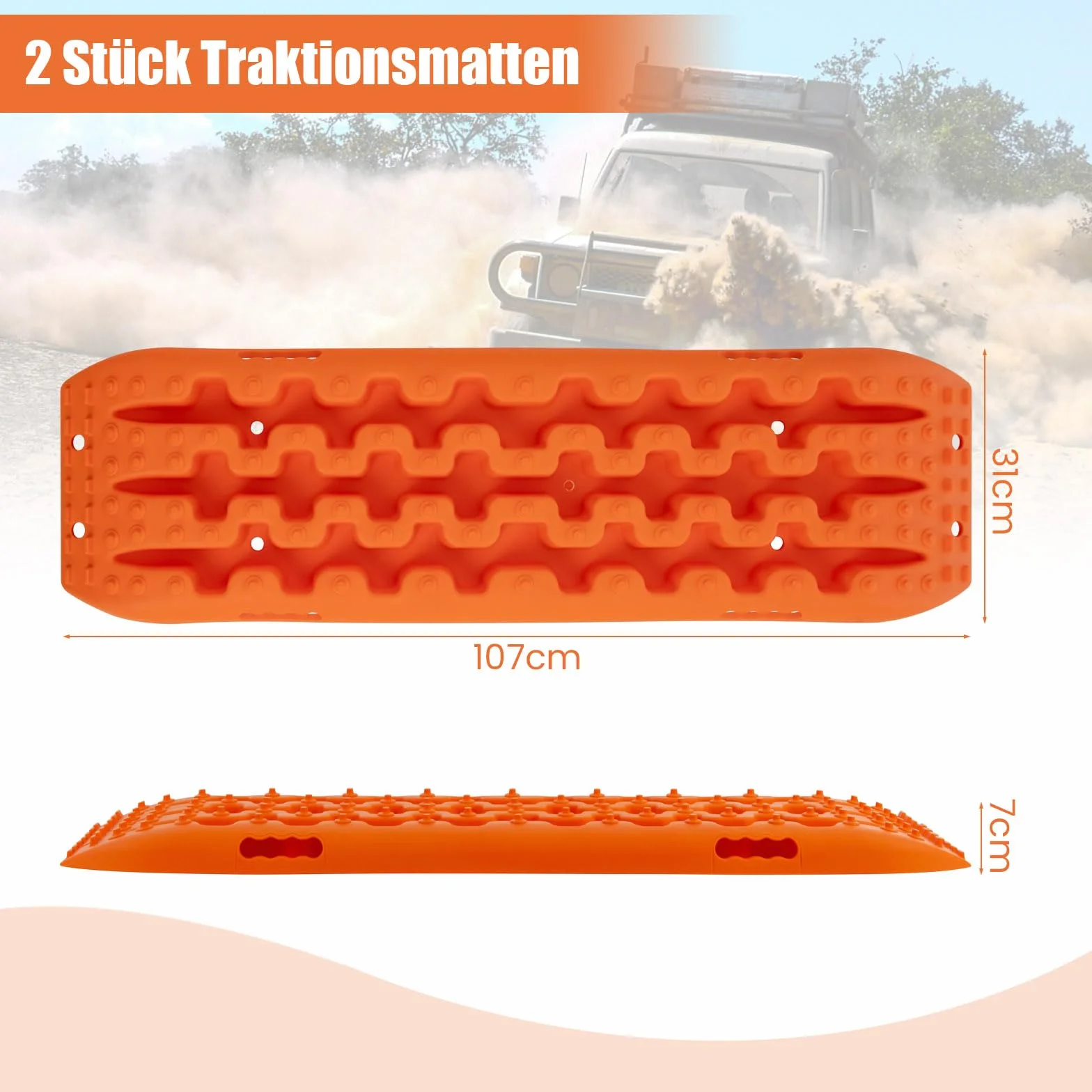 COSTWAY 2 sztuki maty trakcyjne 10T drabinka do opon offroad piasek błoto śnieg