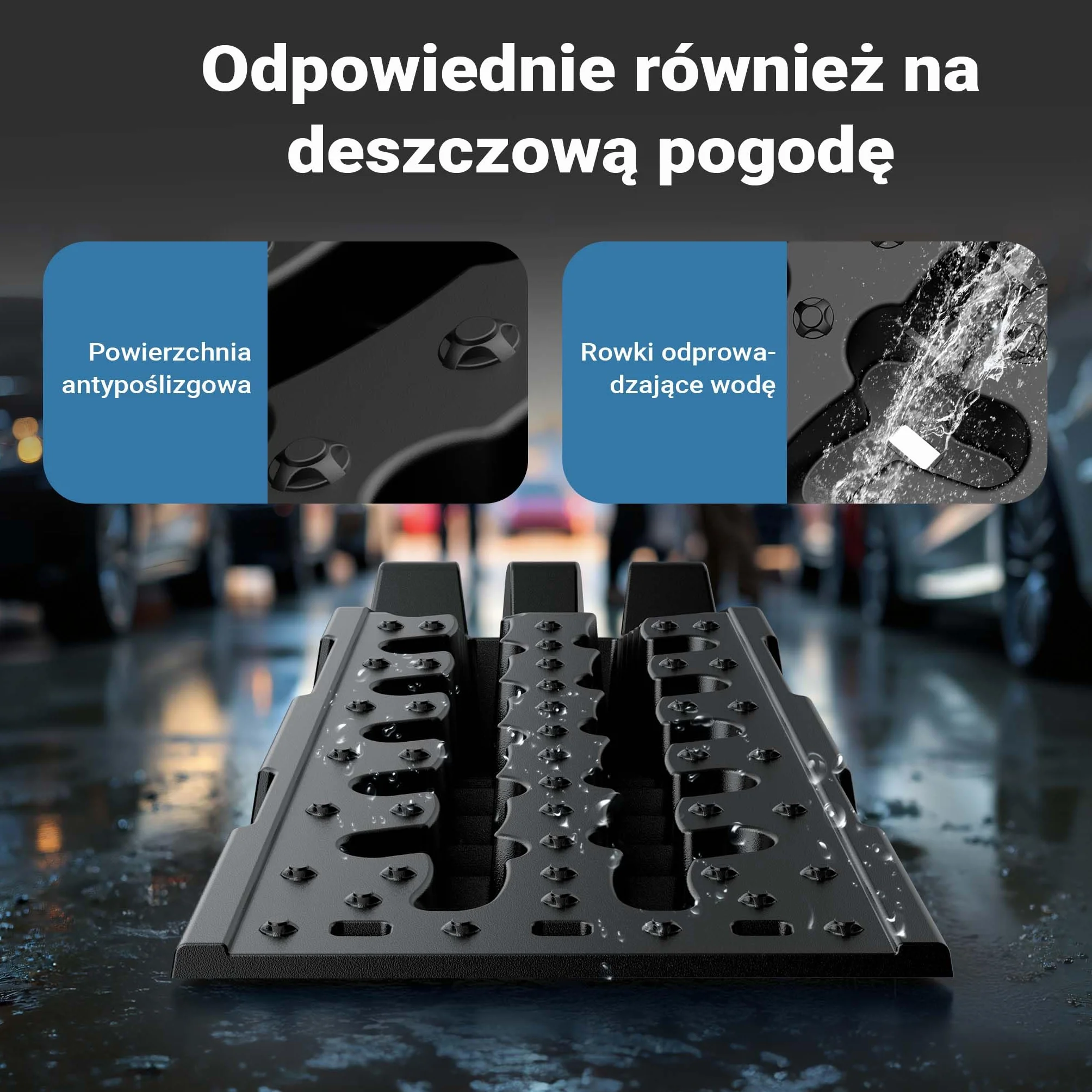 XPOtool Rampa wjazdowa zestaw 2stk. solidne rampy z tworzywa sztucznego samochodowe do 5t pojazdu