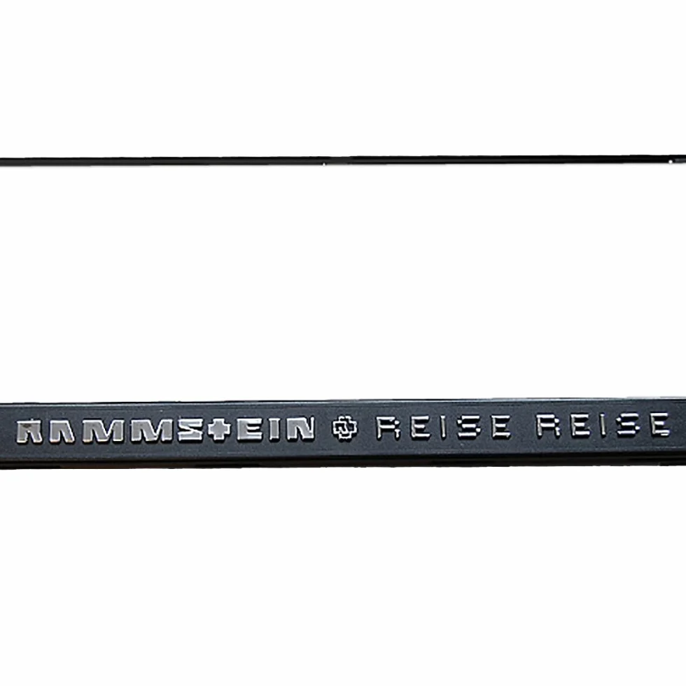 Rammstein Samochodowa tablica rejestracyjna uchwyt na tablicę rejestracyjną "Podróżowanie" czarny srebrny