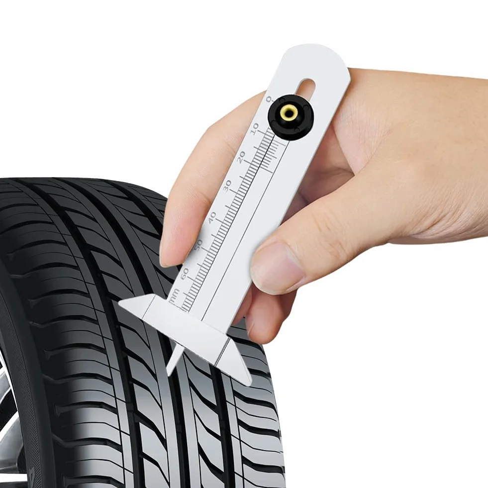 Generic Miernik głębokości bieżnika opon, suwmiarka, 0-60 mm, narzędzie wielokrotnego użytku do monitorowania zużycia, rozdzielczość 0,01 mm, miernik głębokości opon samochodowych i motocyklowych