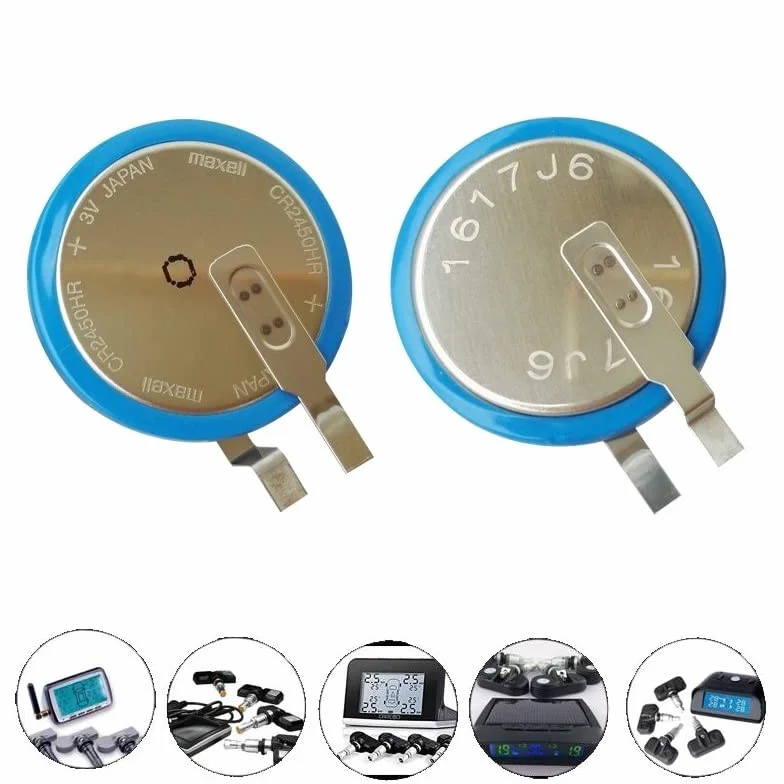 Bateria Litowa CR2450HR 3V do TPMS Detektor Ciśnienia Opon Samochodowych 4 Sztuki