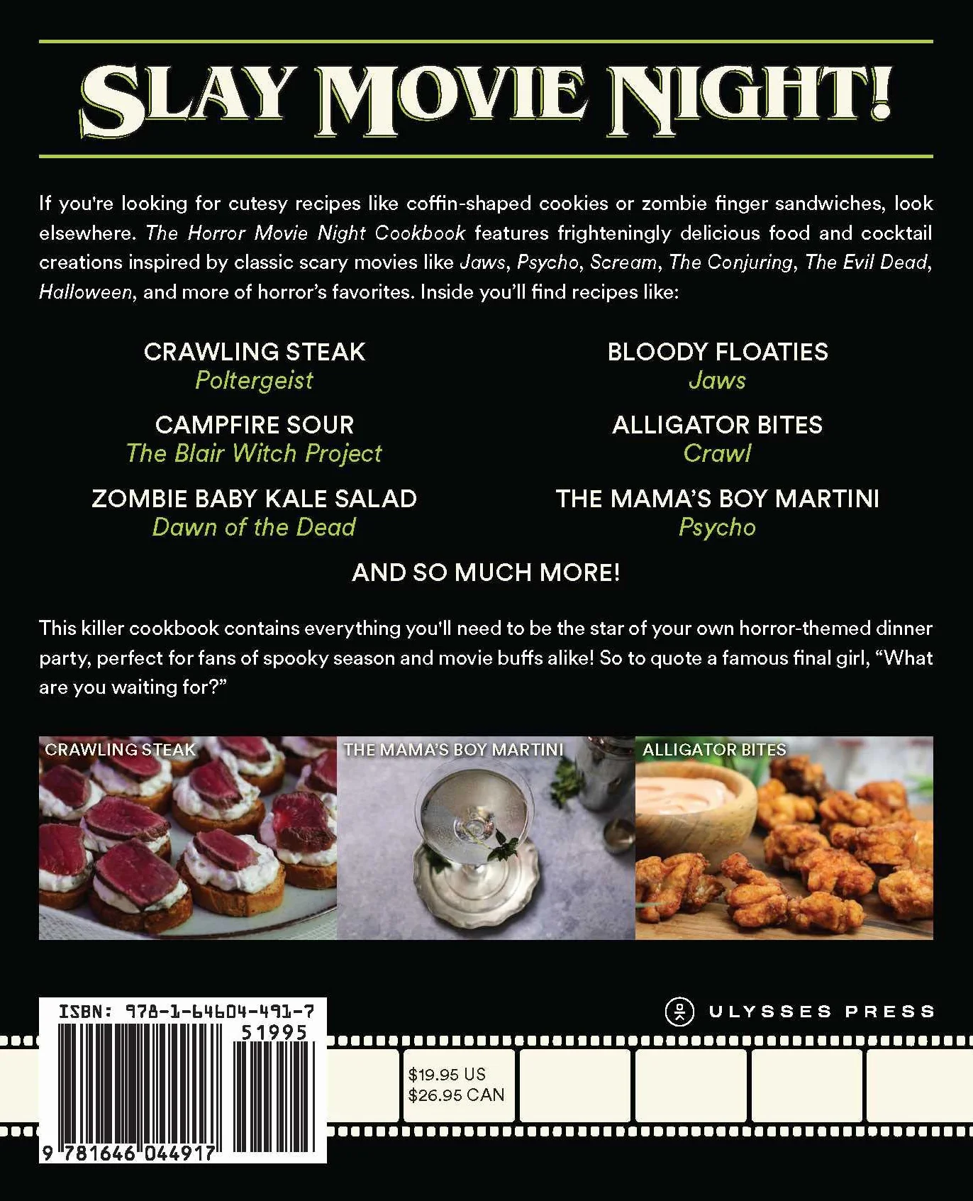 The Horror Movie Night Cookbook: 60 Deliciously Deadly Recipes Inspired by Iconic Slashers, Zombie Films, Psychological Thrillers, Sci-Fi Spooks, and ... Psycho, Jaws, the Conjuring, and More): 3