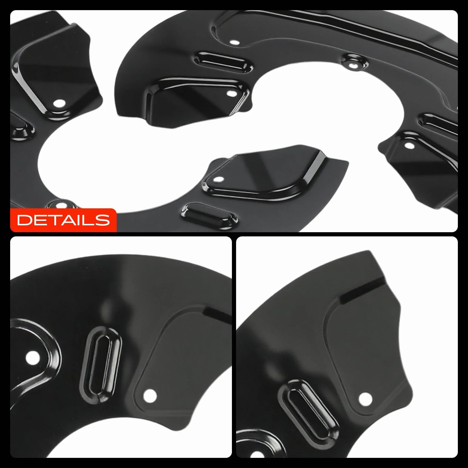 Frankberg Blacha kotwiąca, błotnik kompatybilny z ML350 2007-2011, Brake Dust Shield, Black Front Left and Right 2 szt., zamiennik # A1644210320