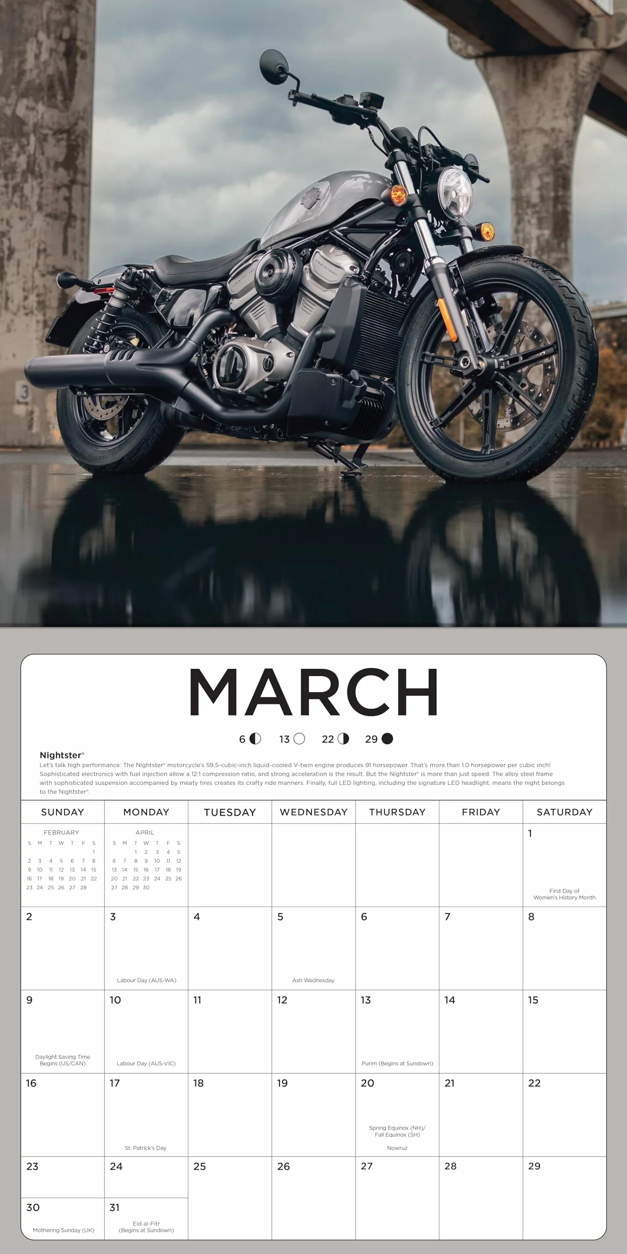 Harley-Davidson 12x12 2025: 16-Month Calendar--September 2024 through December 2025