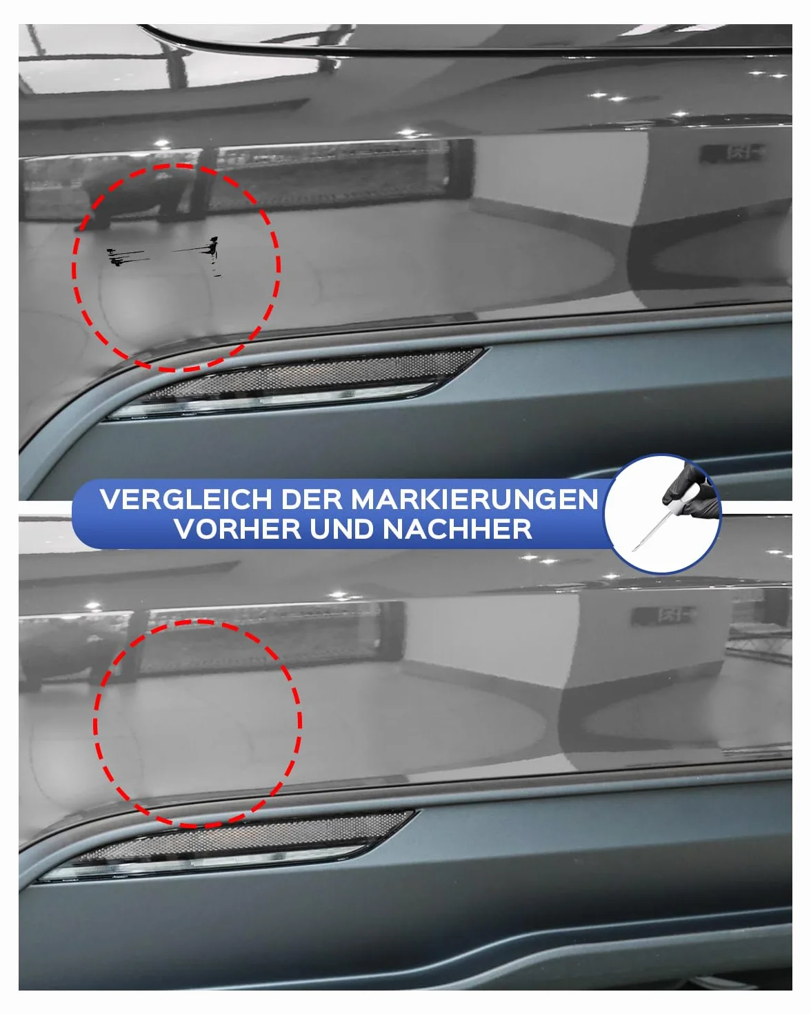 (PN00) Quicksilver Tesla pisak do malowania – naprawa zarysowań DIY z dopasowaniem kolorów do modelu Y 2024