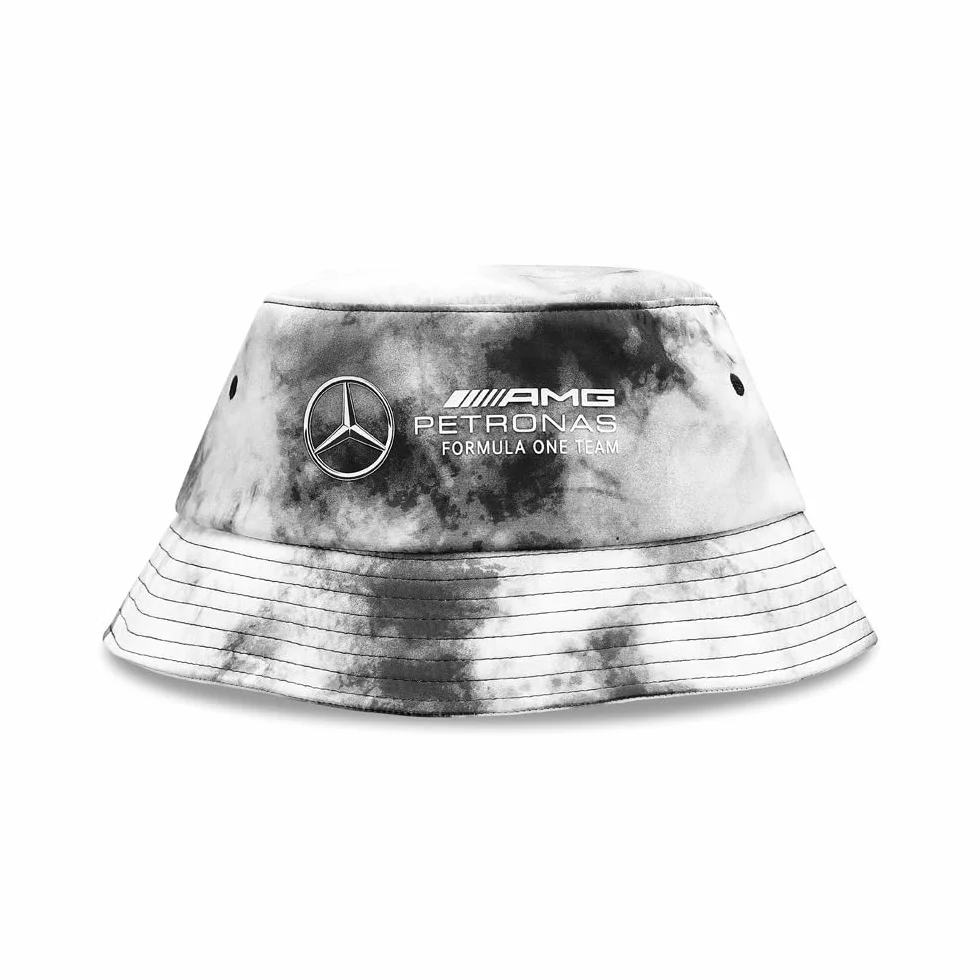 Mercedes AMG Petronas Formula One Team - Tie Dye Bucket Hat - Szary - Unisex - Rozmiar: Jeden Rozmiar, szary, rozmiar uniwersalny
