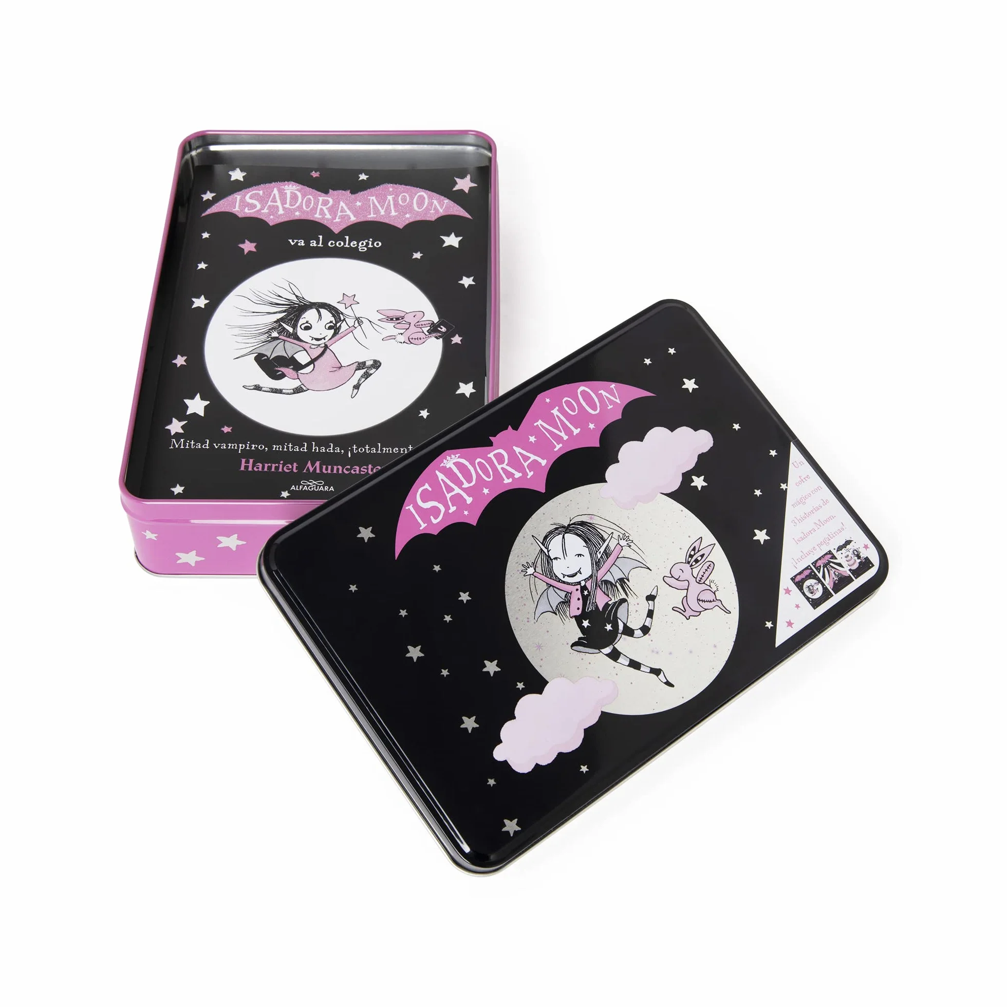 Isadora Moon - Un cofre mágico con 3 historias de Isadora Moon (¡Incluye pegatinas!): Isadora Moon va al colegio | Isadora Moon va de excursión | Isadora Moon celebra su cumpleaños