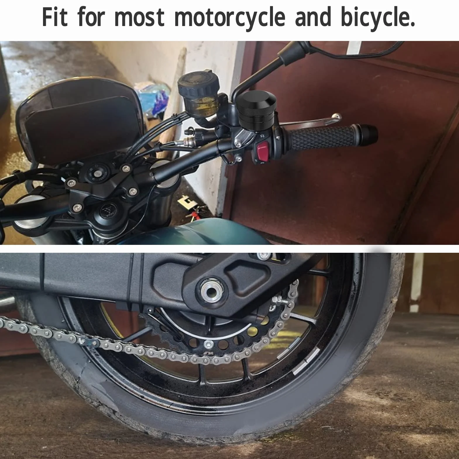 Olejarka do łańcuchów Motocyklowych, Smarownica do łańcuchów Motocyklowych Wytrzymała, Trwała Smarownica do łańcuchów Zamiennik Systemu dla (Czarny)
