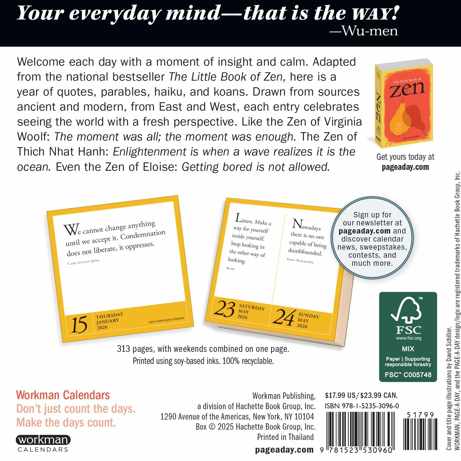 Year of Zen Page-A-Day® Calendar 2026: Sayings, Parables, Meditations & Haiku for 2026