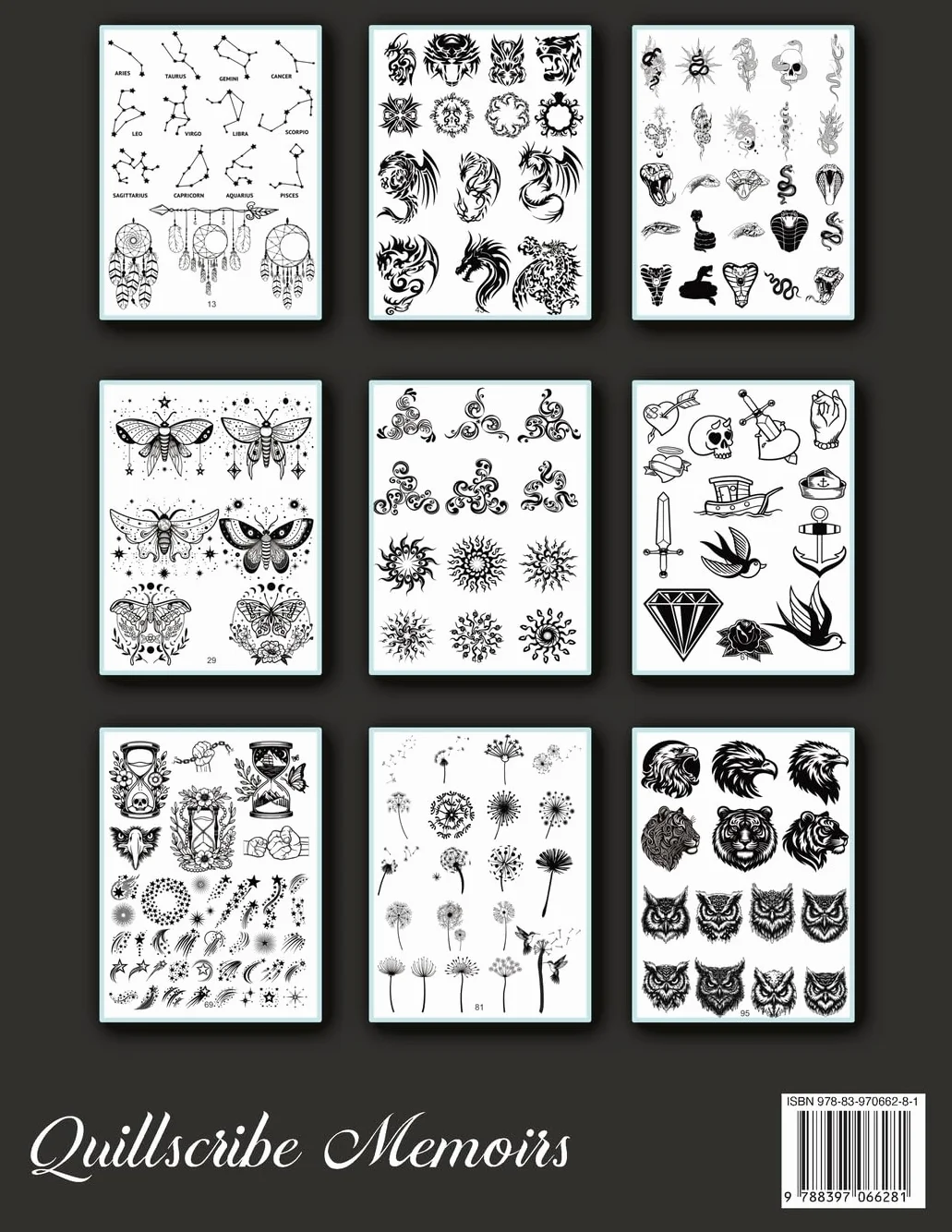 Tattoo Design Book: Over 1500 Original Collections of Tattooing for Beginners with Comprehensive Real Traditional Styles, Minimalist Flash Art ... Styles for Both Professionals and Amateurs