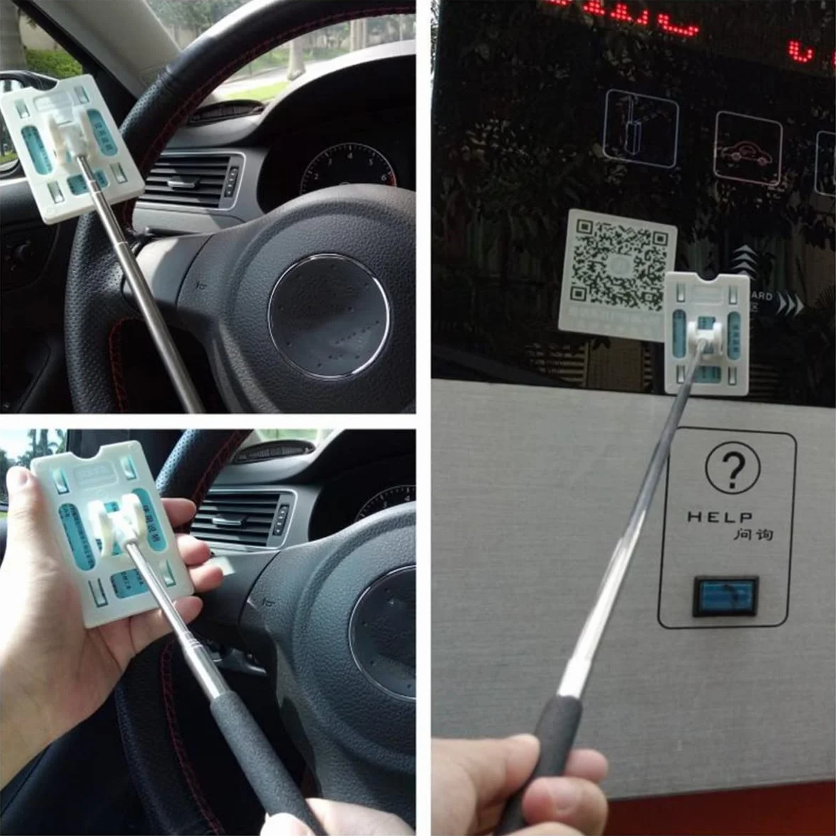 VICASKY Teleskopowy uchwyt na kartę Reacher Grabber narzędzie do parkowania samochodu