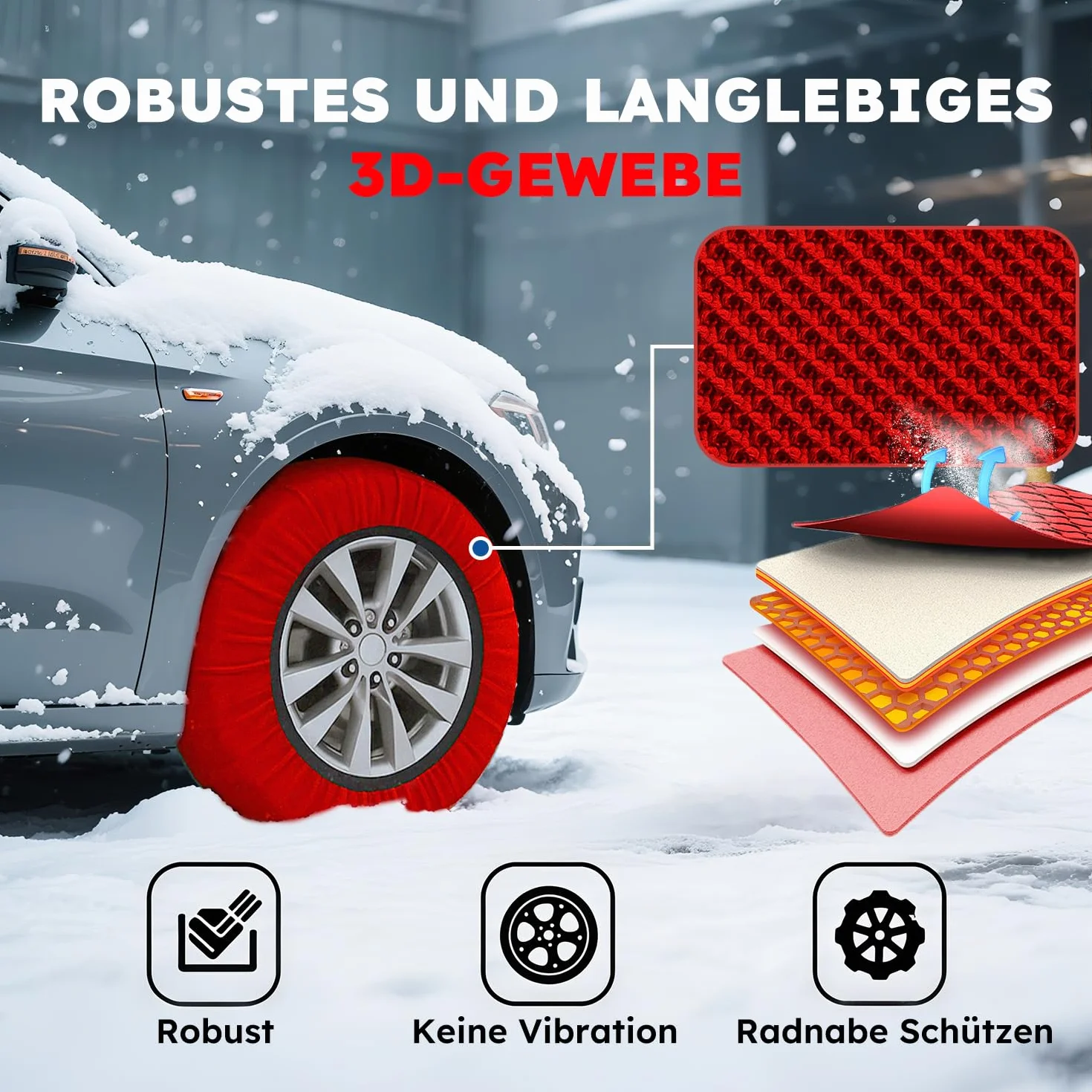 Skarpety śniegowe zestaw 2 sztuk 6 rozmiarów (L)