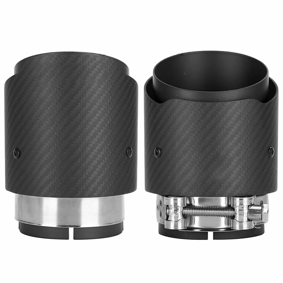 Tylna klapa wydechowa, wlot 80 mm Wylot 101 mm klapa tylna z włókna węglowego, prosta, matowa końcówka rury wydechowej, pasuje do CX5 CX4 (matowa czerń)