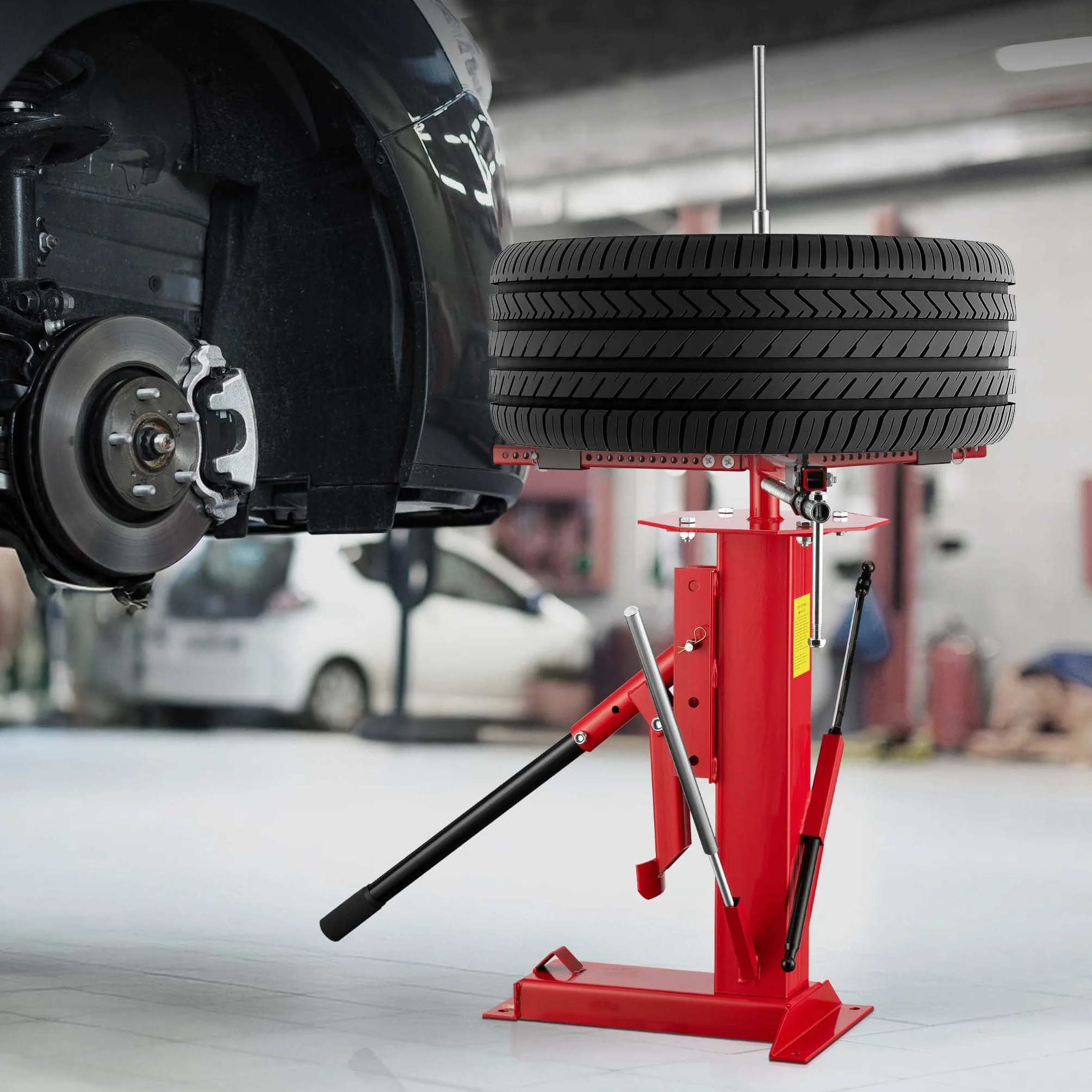 Wiltec Montażownica do opon 4"-21″ osi Ø 12-25 mm, uniwersalne urządzenie ze stali do ręcznego montażu i demontażu opon