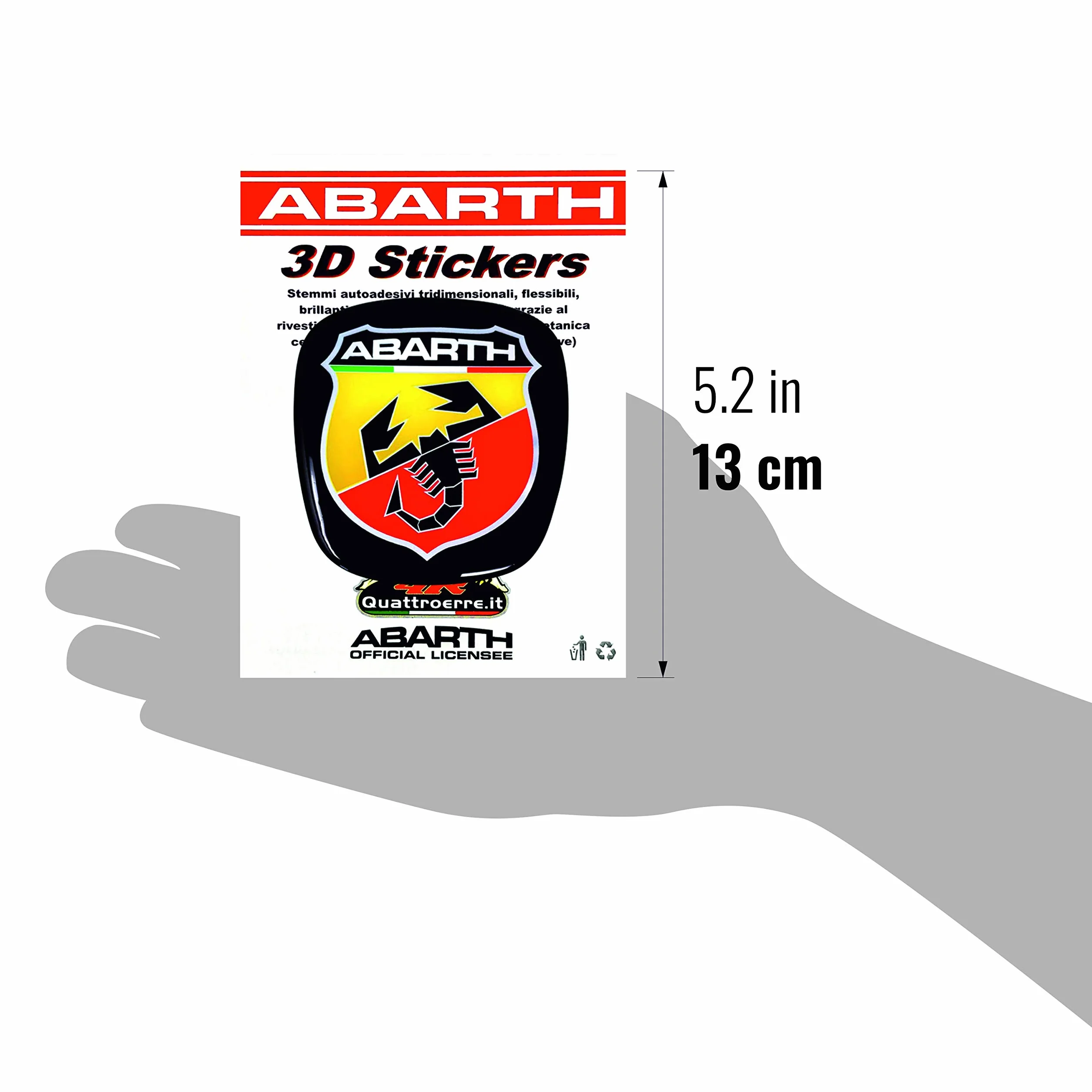 ABARTH 21548 naklejka 3D oficjalne logo marki FIAT 500