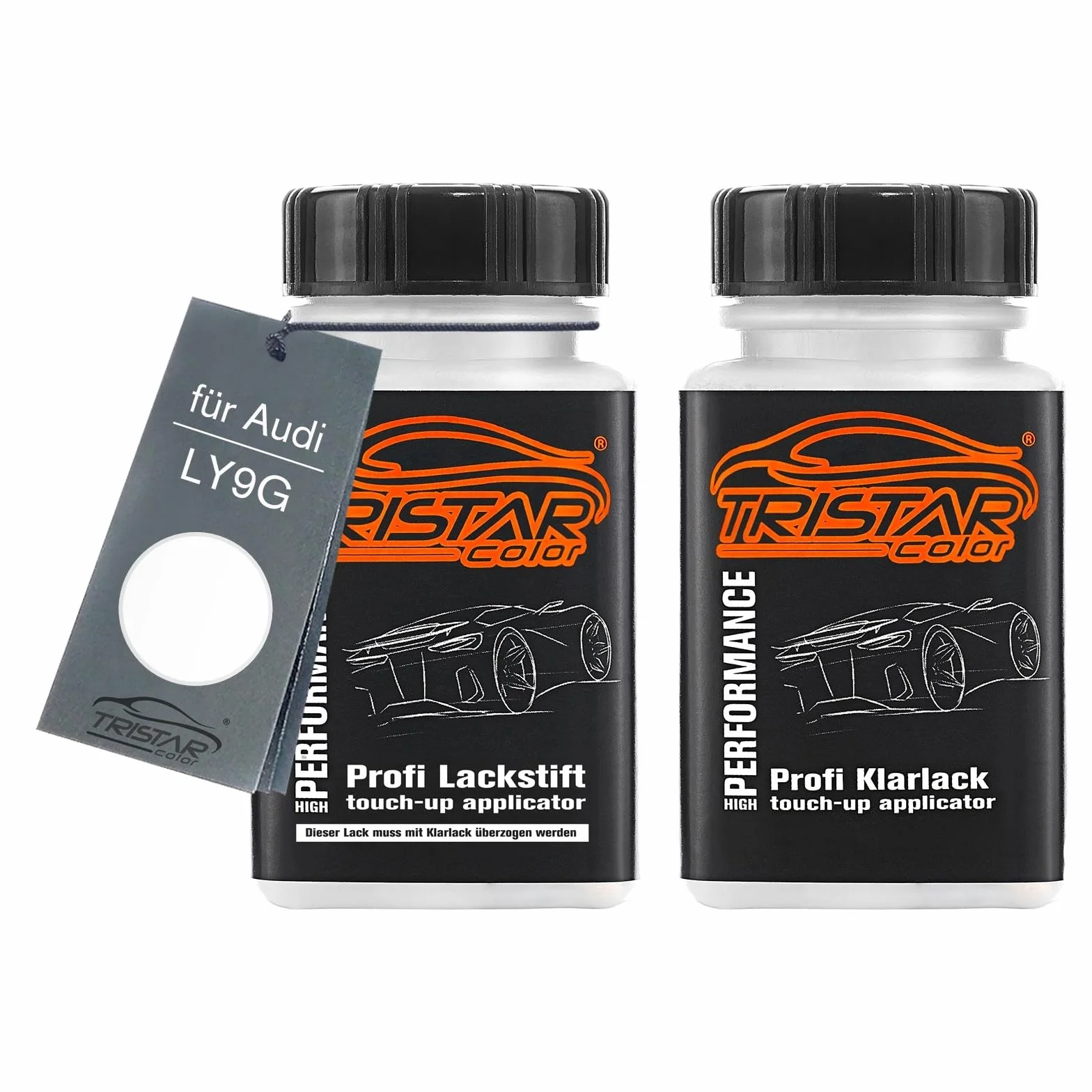 TRISTARcolor Zestaw lakieru w sztyfcie dla Audi LY9G Casablanca White podklad lakieru bezbarwny po 50 ml