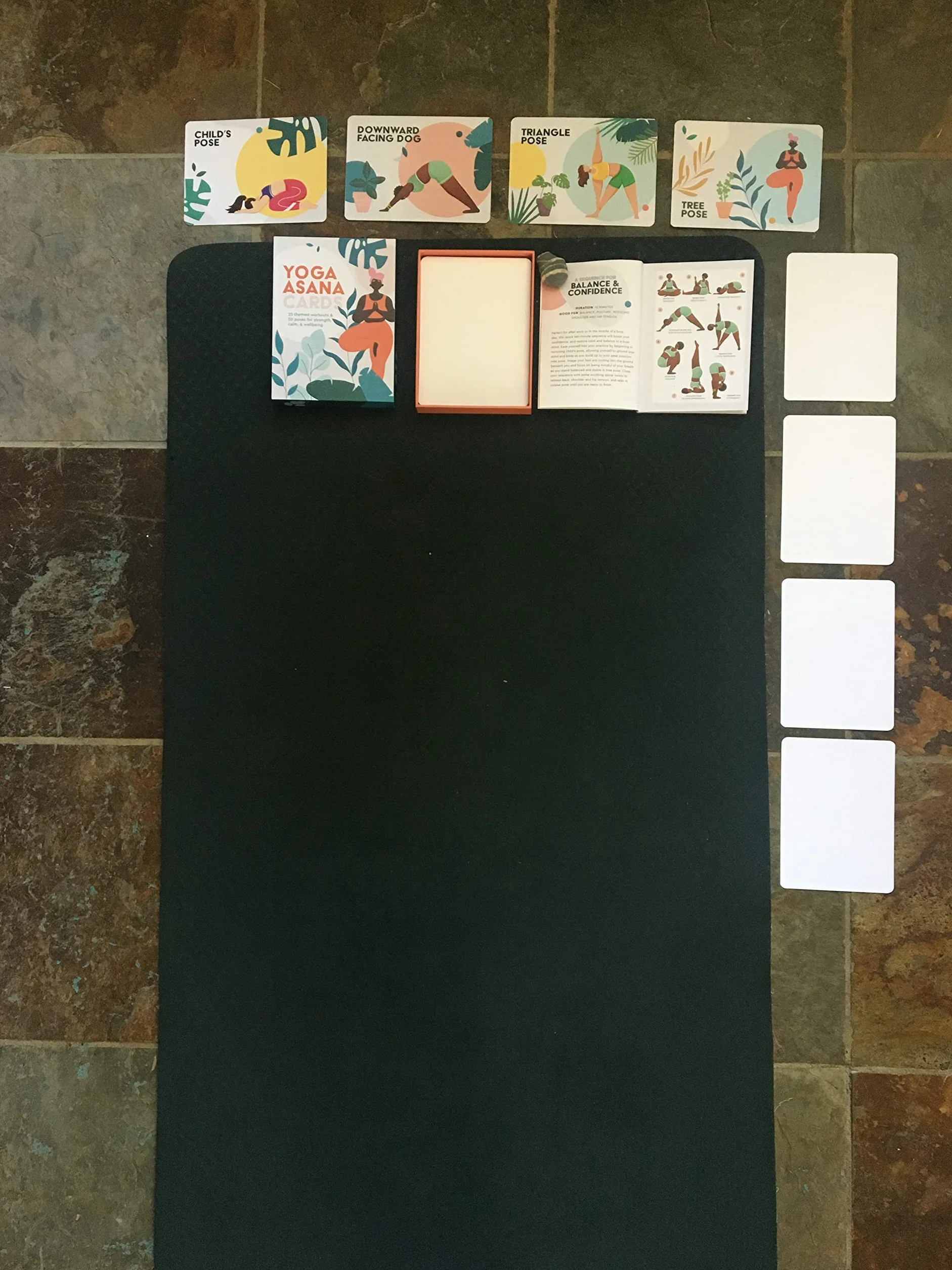 Yoga Asana Cards: 50 poses & 25 sequences