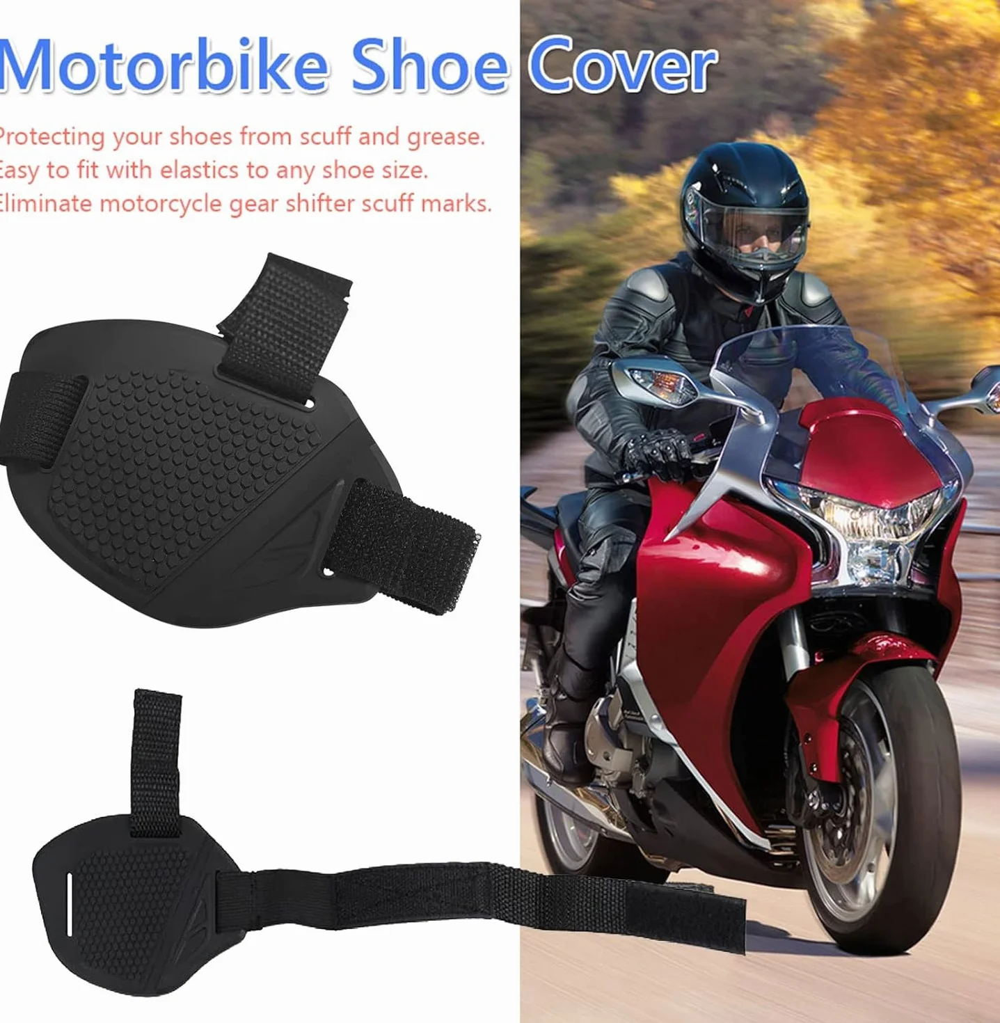 Gumowa podkładka przerzutki motocyklowej, ochraniacz butów przed zadrapaniami, 2 sztuki