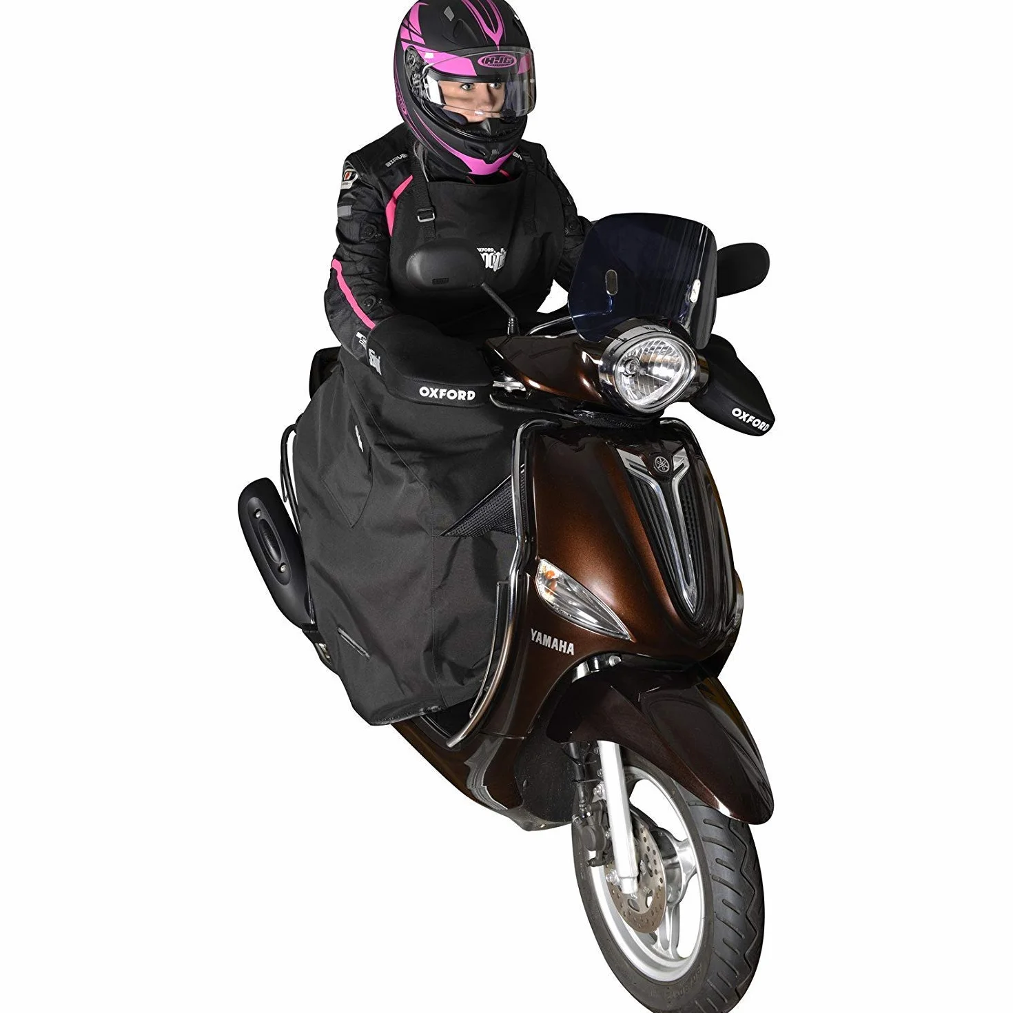 Oxford Scootleg, uniwersalny pokrowiec na skuter, czarny, rozmiar M