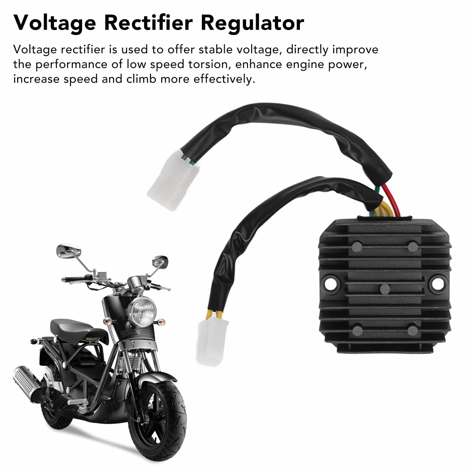 5 Przewodów Regulator Napięcia Prostownik Prostownik Motocyklowy Regulator Przeciwzakłóceniowy Zamiennik dla Skuterów Daelim 125 B Bone 2009-2014