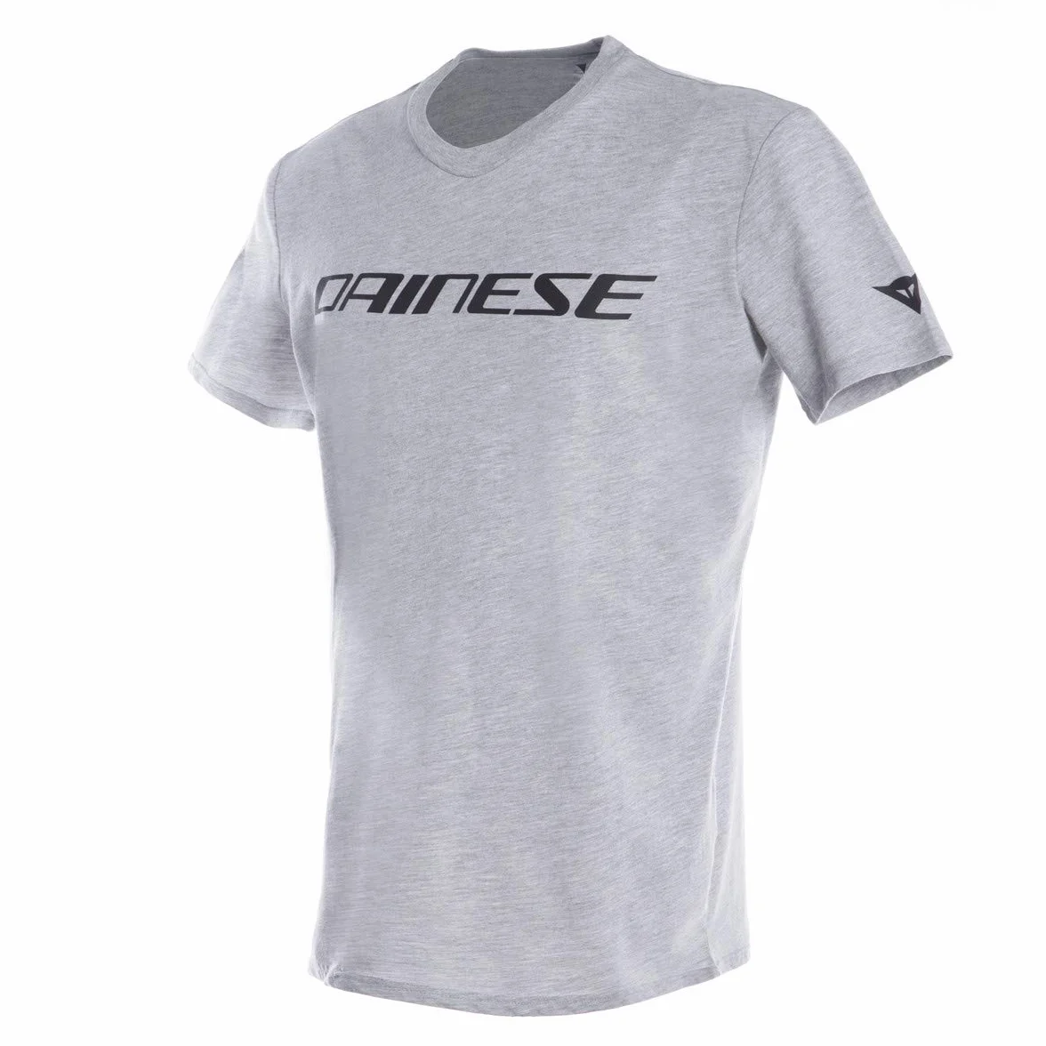 Dainese - Męski T-shirt motocyklowy z krótkimi rękawami, koszulka dla dorosłych, 100% bawełna, logo, miękka i świeża, klasyczna koszulka motocyklowa, trwały nadruk, szaro-czarny