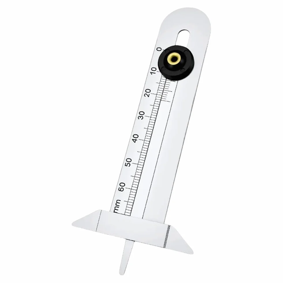 Generic Miernik głębokości bieżnika opon, suwmiarka, 0-60 mm, narzędzie wielokrotnego użytku do monitorowania zużycia, rozdzielczość 0,01 mm, miernik głębokości opon samochodowych i motocyklowych