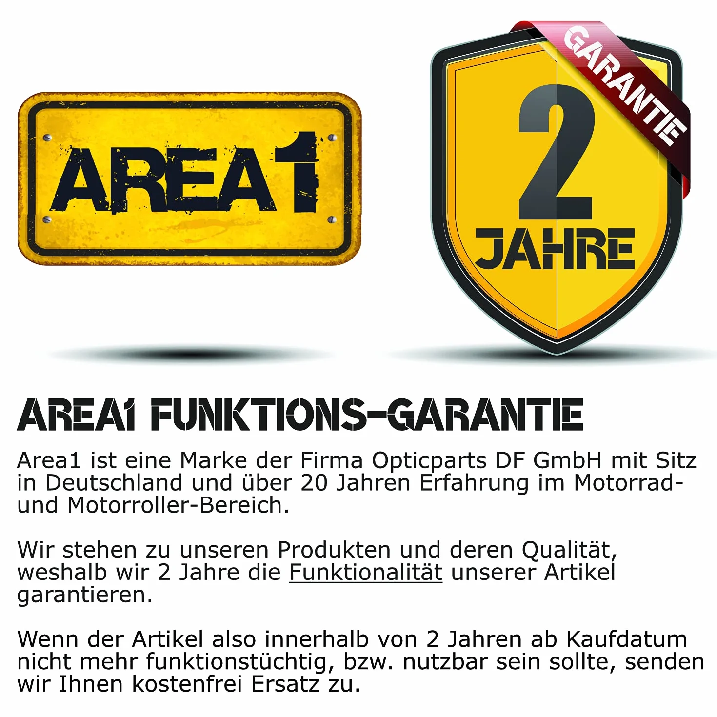 Area1 Uchwyt na lusterko wsteczne do motocykla, 2 x M10, gwint prawy 7/8", kompatybilny z Mondial