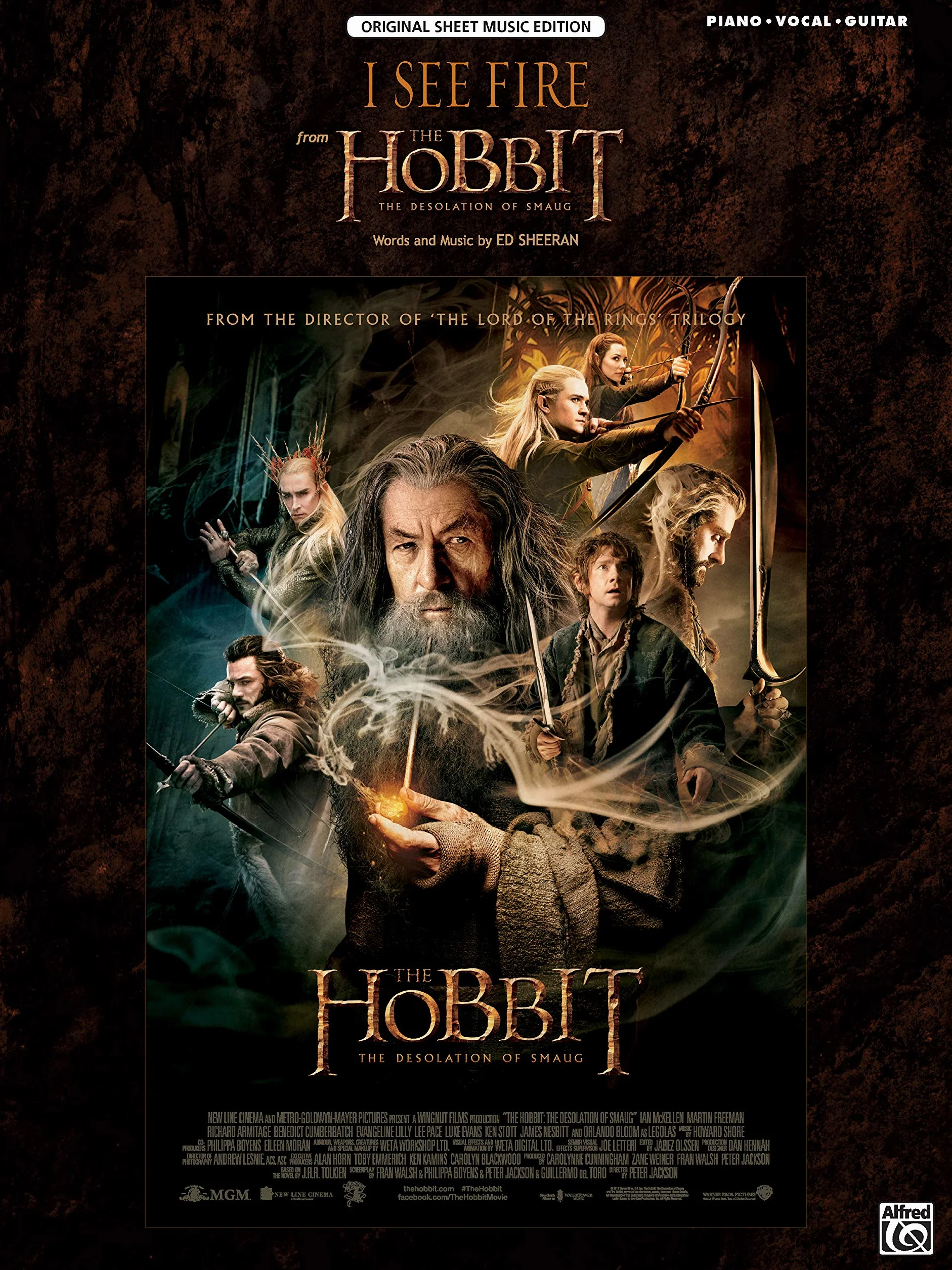 I See Fire (from the Hobbit -- The Desolation of Smaug): Piano/Vocal/Guitar, Sheet