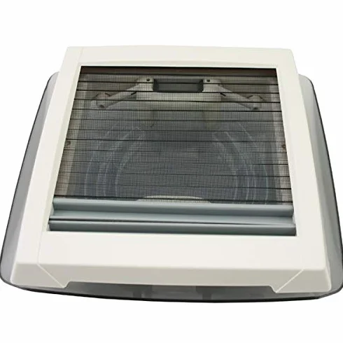 MPK Vision Vent S Pro przezroczyste okno dachowe, przyciemniane szkło, żaluzje przeciw owadowym 28 x 28, do przyczep kempingowych, samochodów kempingowych, caravanów