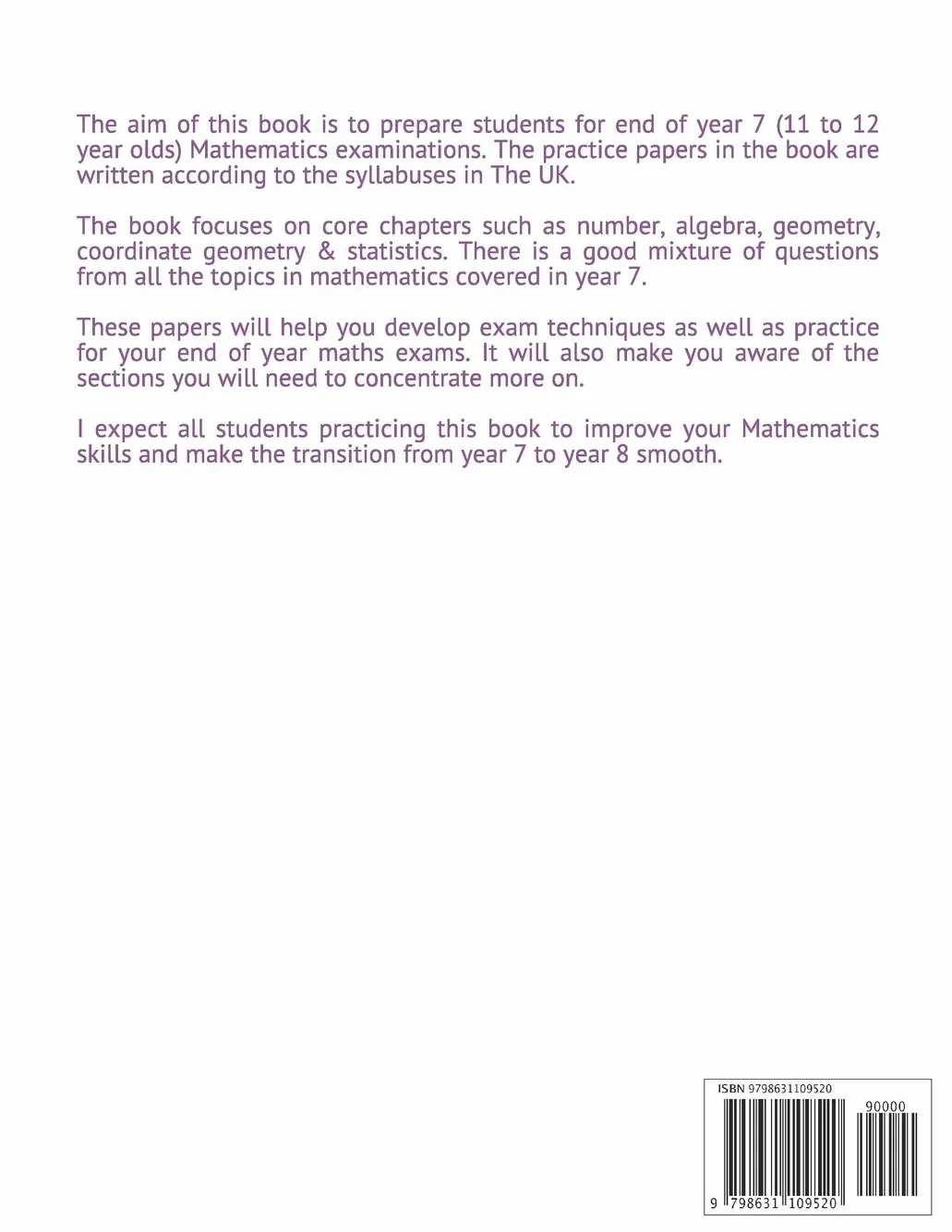 Year 7 Mathematics Practice Papers: Year 7 mock exams for 11 to 12 year olds