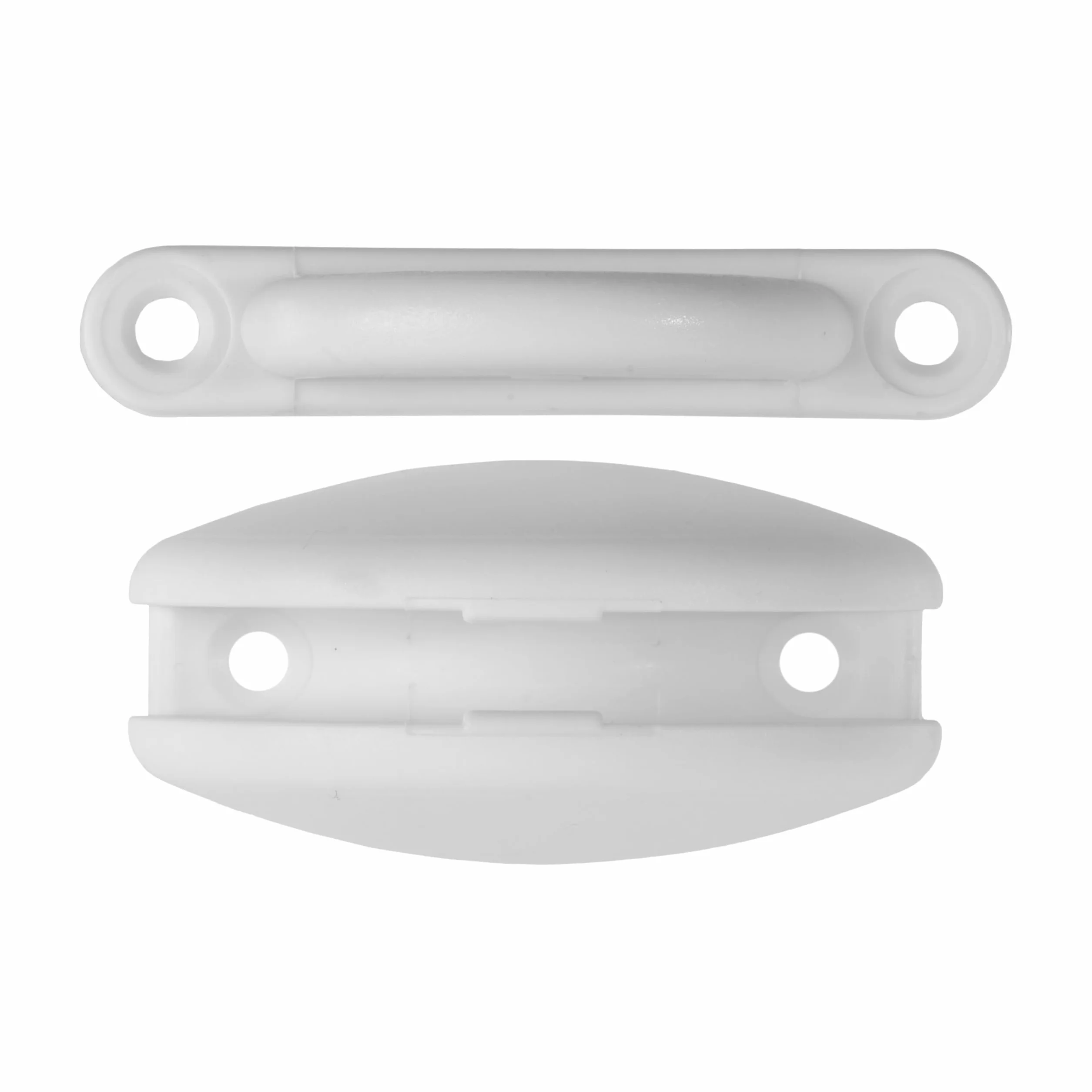 Blokada drzwi do przyczep kempingowych, 1 sztuka, biały, do przykręcania, z odstępem między otworami 46 mm i 63 mm, zamek do drzwi do przechowywania, do kampera, uchwyt na drzwi, do kampera