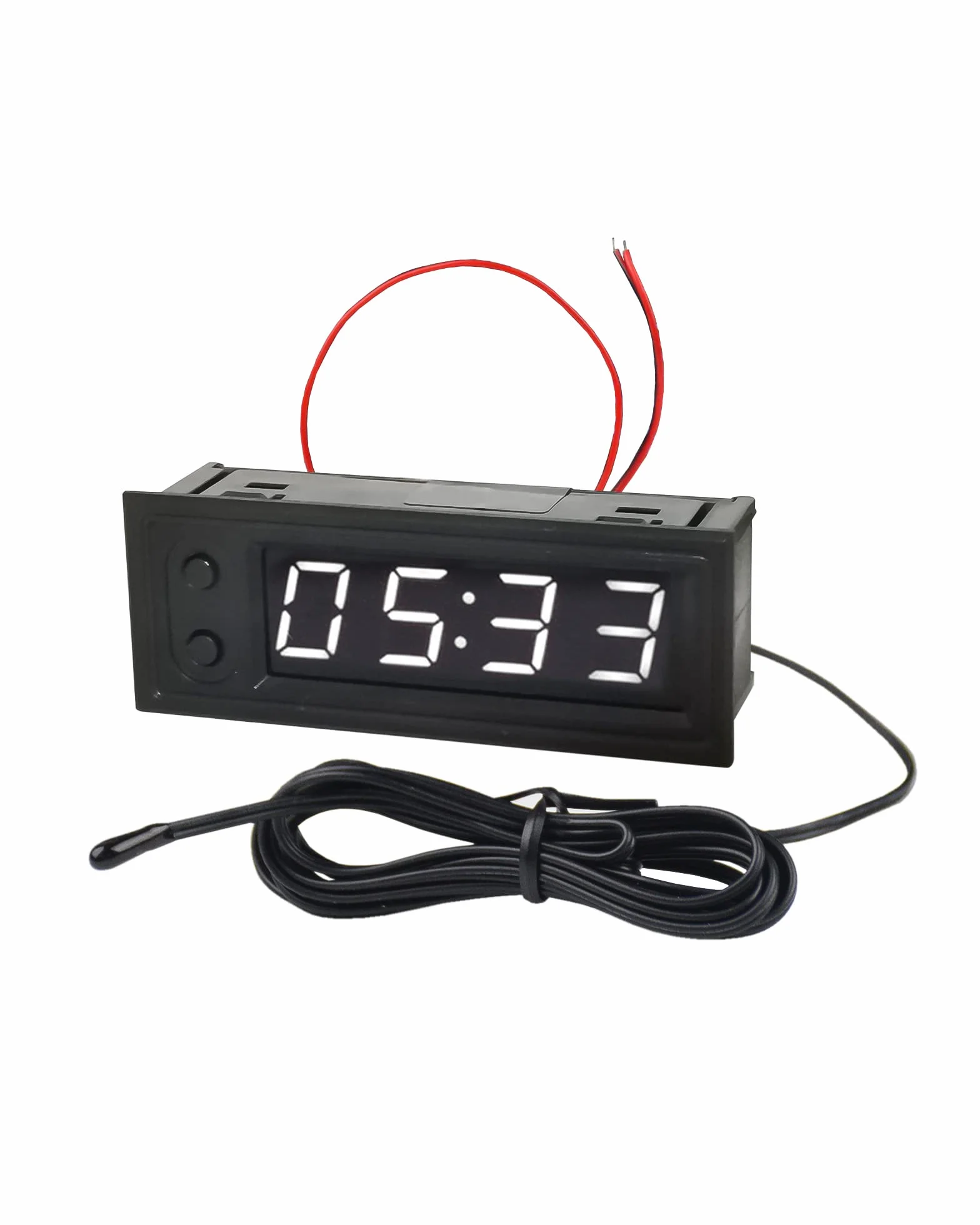 0.39” LED Samochód Temperatury Zegar DC 5-50V 3 w 1 Termometr Woltomierz Elektroniczny Zegar Zmierzenie Instrumenty Wyświetlacz dla SUV, Motocyklowy, Łódź