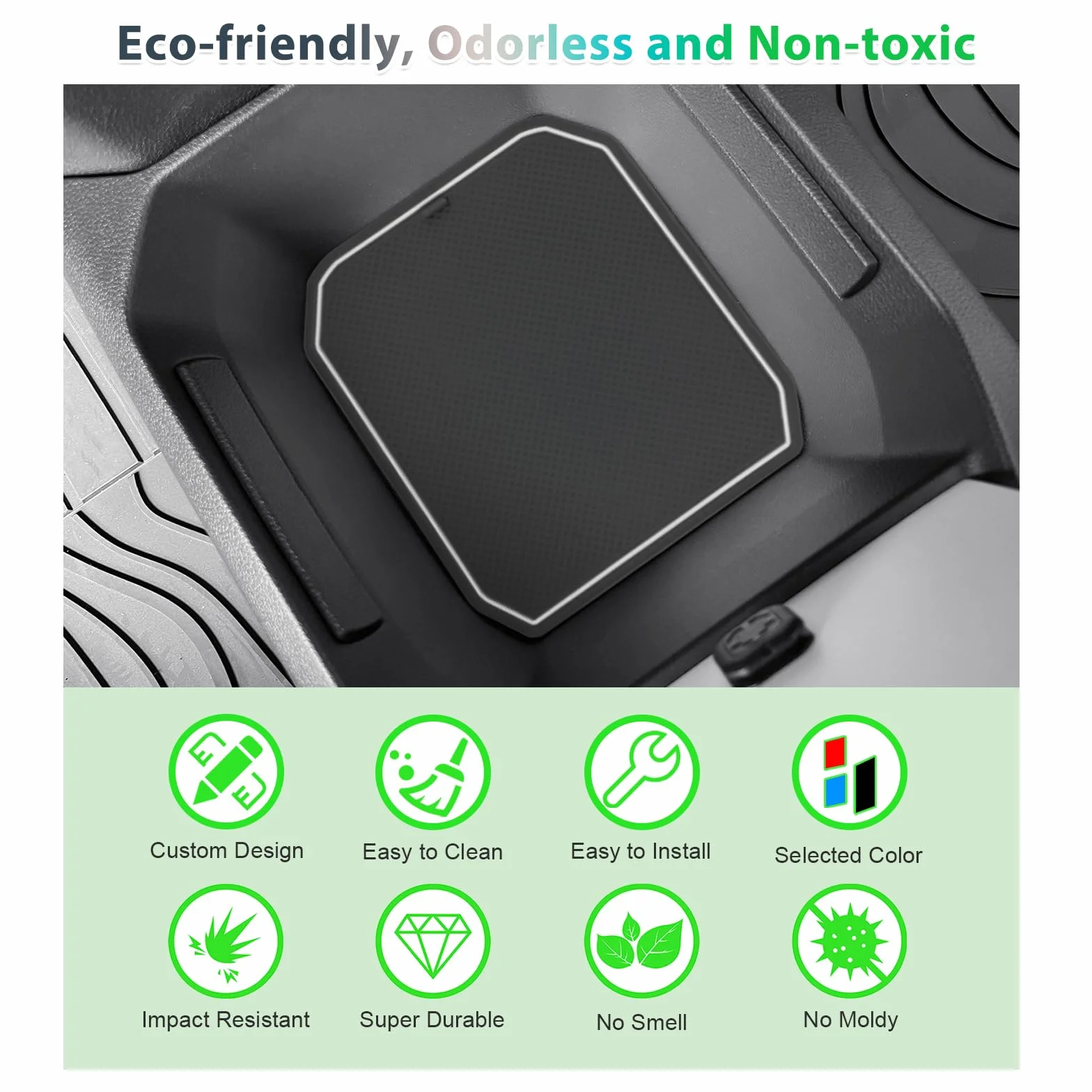 [Dacia] GAFAT Dacia Electric EV 2025/2026, mata antypoślizgowe, spring, gumowe maty do konsoli i szwów drzwiowych, uchwyt na kubek