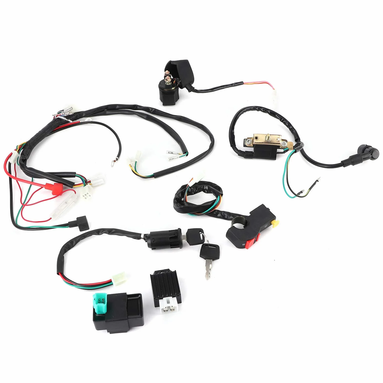 Tbest drut/zestaw wiązki przewodów rozrusznik elektryczny kable w wiązce silnika nadające się do Pit Quad motor terenowy Atv