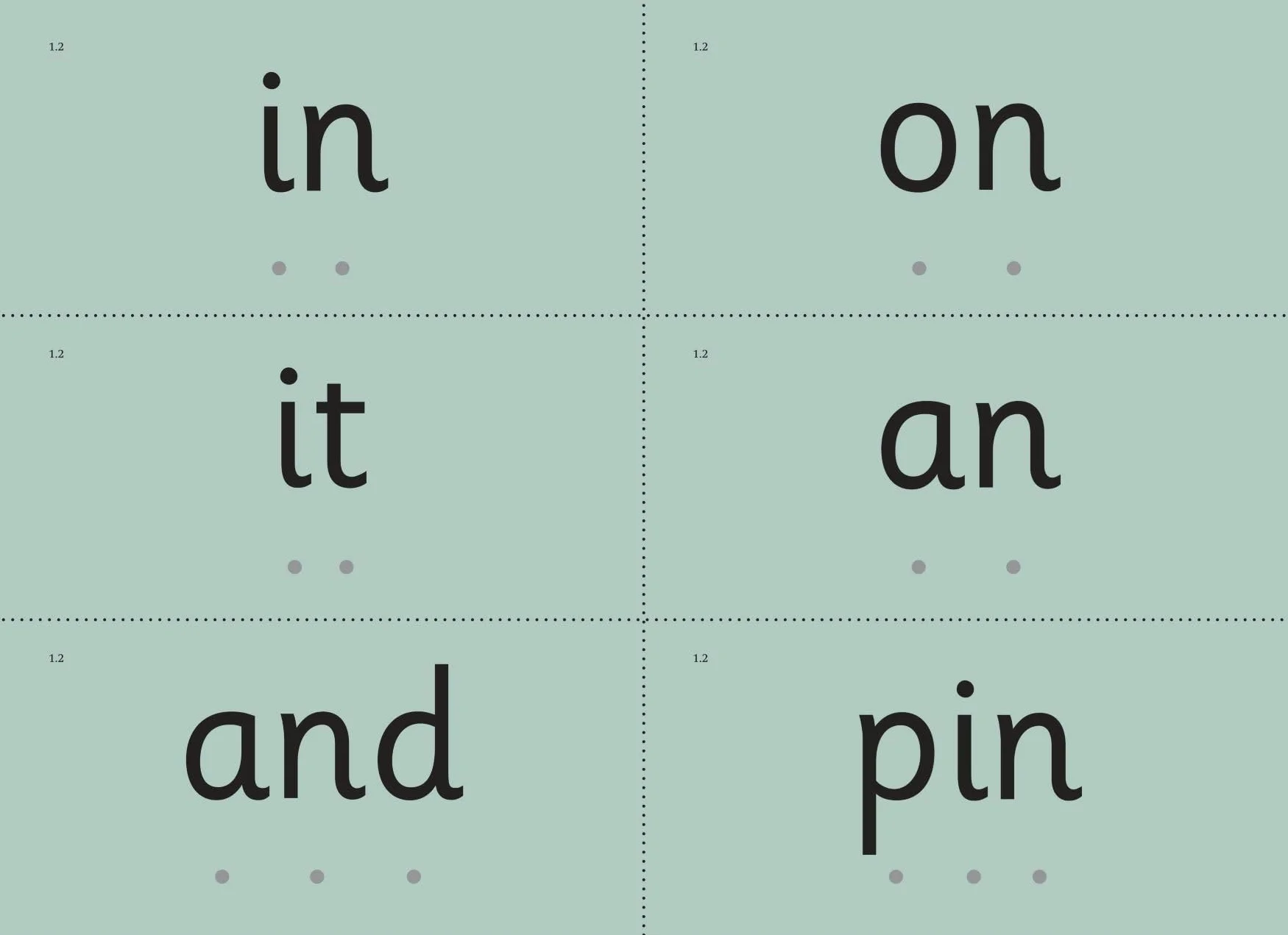 Read Write Inc - Phonics Teaching Words Green Word Cards Single