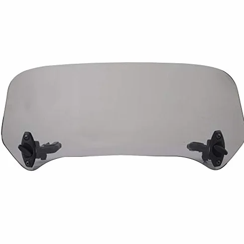 Uniwersalne Rozszerzenie Przedniej Szyby Motocykla, 28 Cm Deflektor Spojlera Zmodyfikowana Przednia Szyba, Dodaj Deflektor Wiatru Zmodyfikowana Przednia Szyba(Wędzone małe)