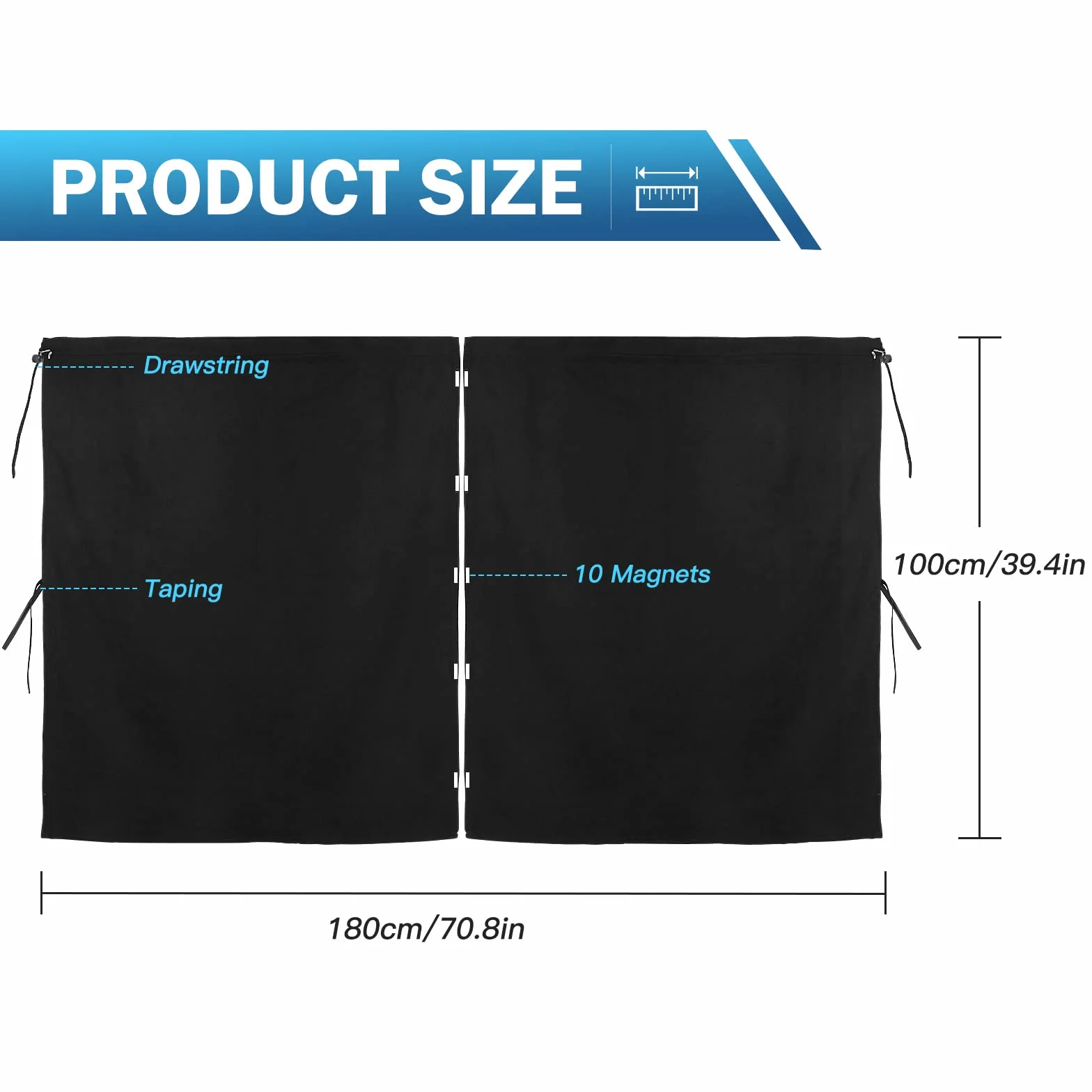 ZATOOTO Kamper Przegroda samochodowa, zasłony prywatności zamszowe zaciemniające magnetyczne na okna