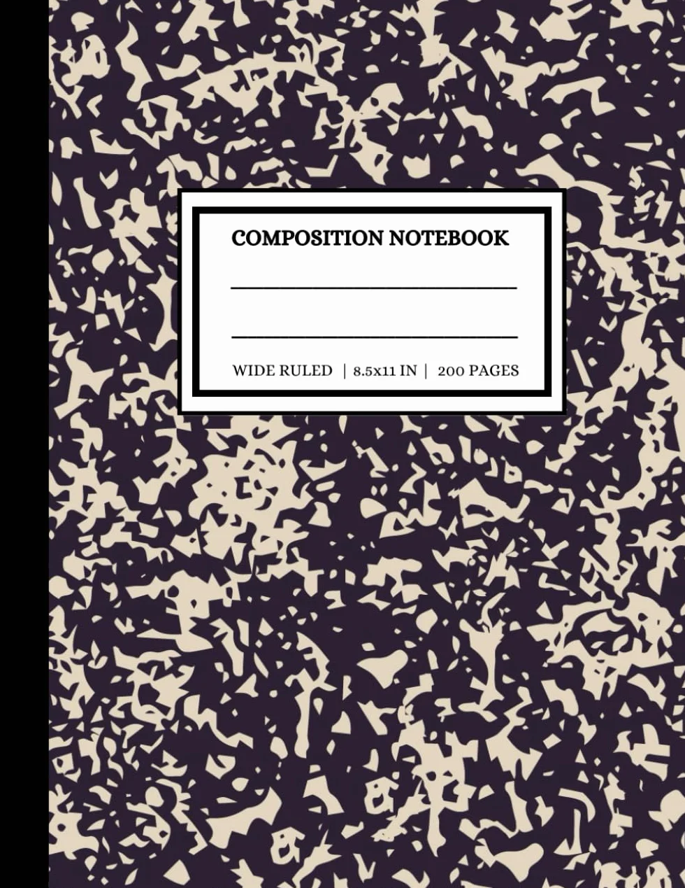 Composition Notebook: Wide-Ruled | 200 Pages (100 Sheets) | For School, Home and Office