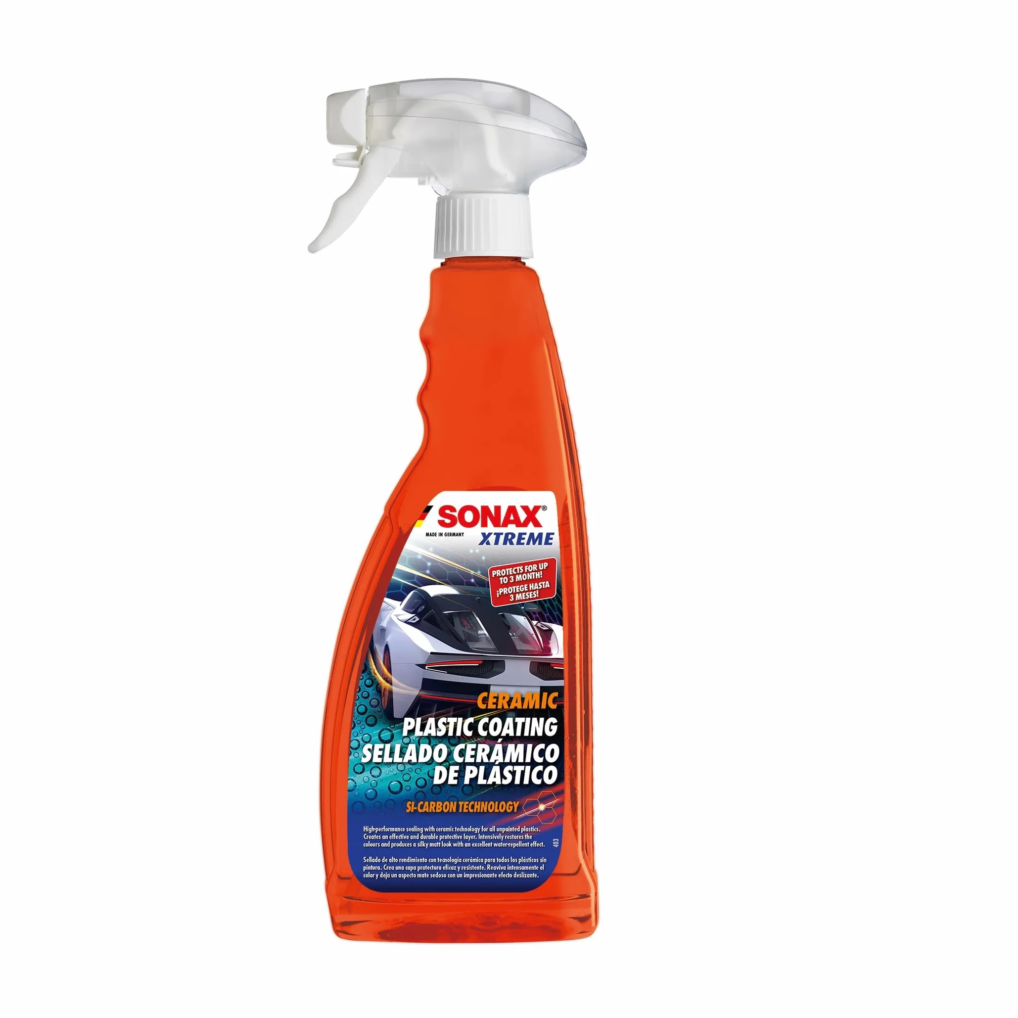 SONAX Xtreme Ceramic Ochrona z tworzywa sztucznego (750 ML) Trwała ochrona do zewnętrznych tworzyw sztucznych | Nr ref: 02264000