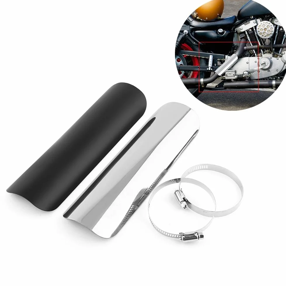 Uniwersalny motocykl motocykl motocykl tłumik rura osłona cieplna izolacja cieplna osłona pięta osłona płomień wydech metal osłona cieplna (srebrna)