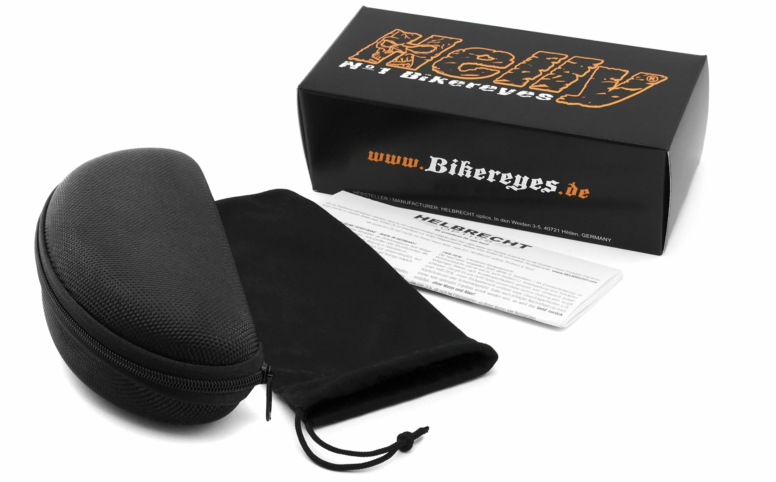Helly® – No.1 Bikereyes® okulary motocyklowe, wielofunkcyjne okulary motocyklowe, odporne na zaparowanie, wiatroszczelne, hartowane szkło z tworzywa sztucznego zgodnie z normą DIN EN 166, zauszniki i