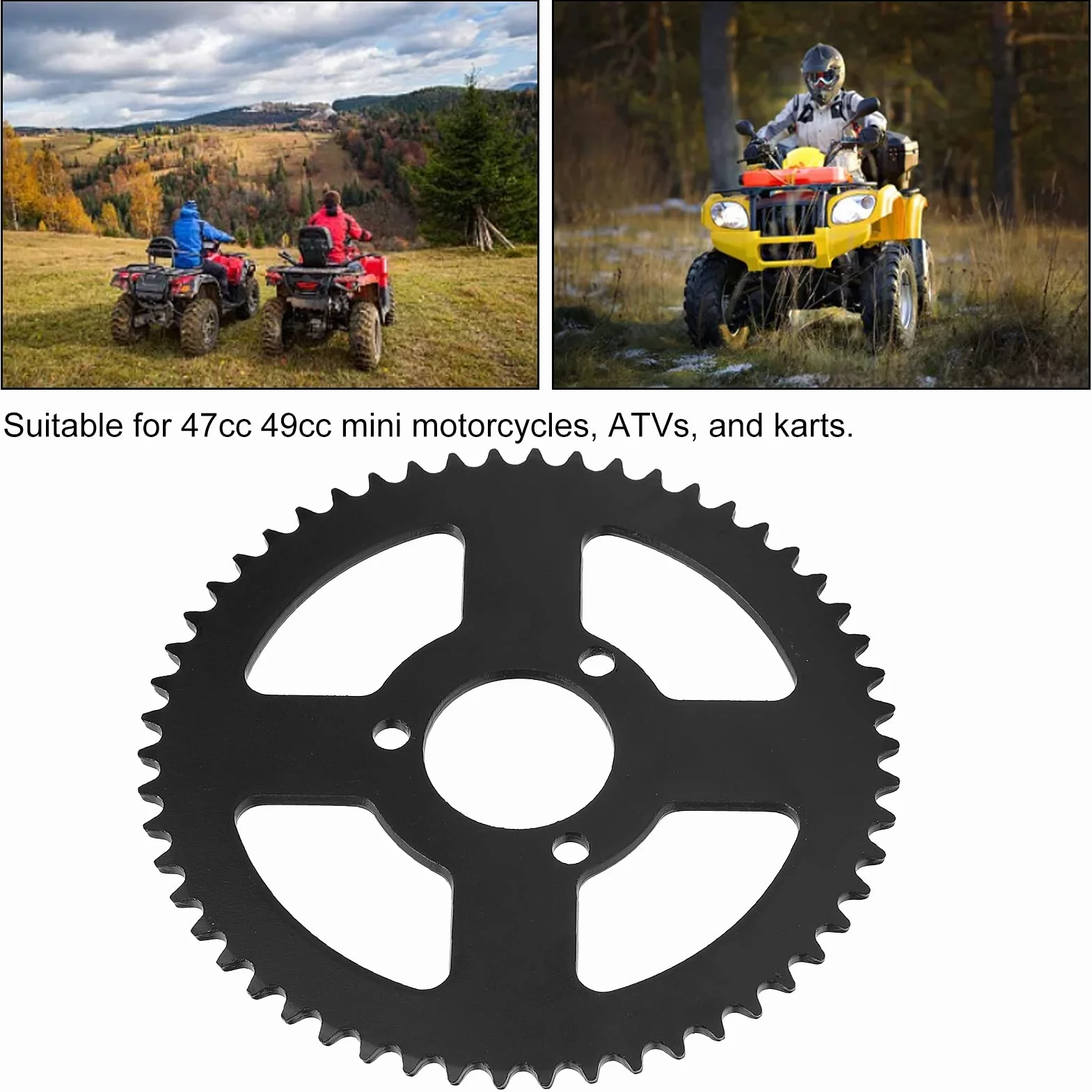 Tylna zębatka łańcuchowa, koło zębate T8F 54T 35mm Zamiennik tylnej czarnej stalowej zębatki do gokartów motocyklowych ATV