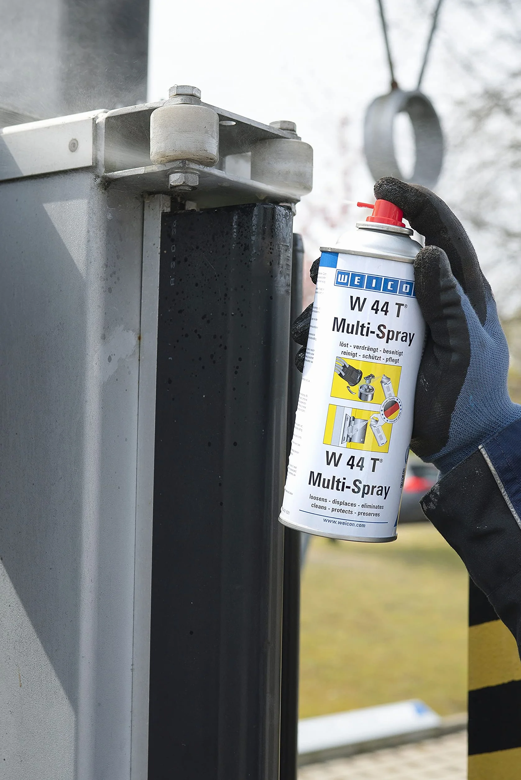 WEICON W 44 T Multi-Spray 400 ml, olej wielofunkcyjny 5-w-1: penetrujący, odrdzewiający, antykorozyjny, smarujący i konserwujący