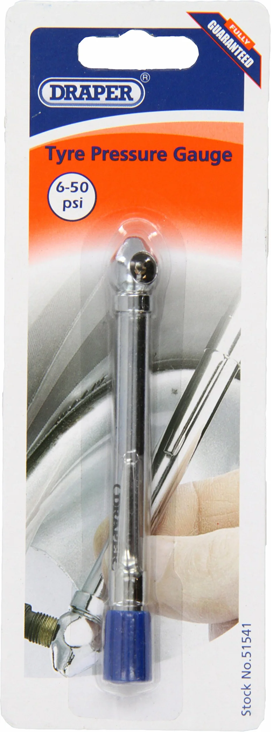 Draper 51541 Manometr do opon, niebieski