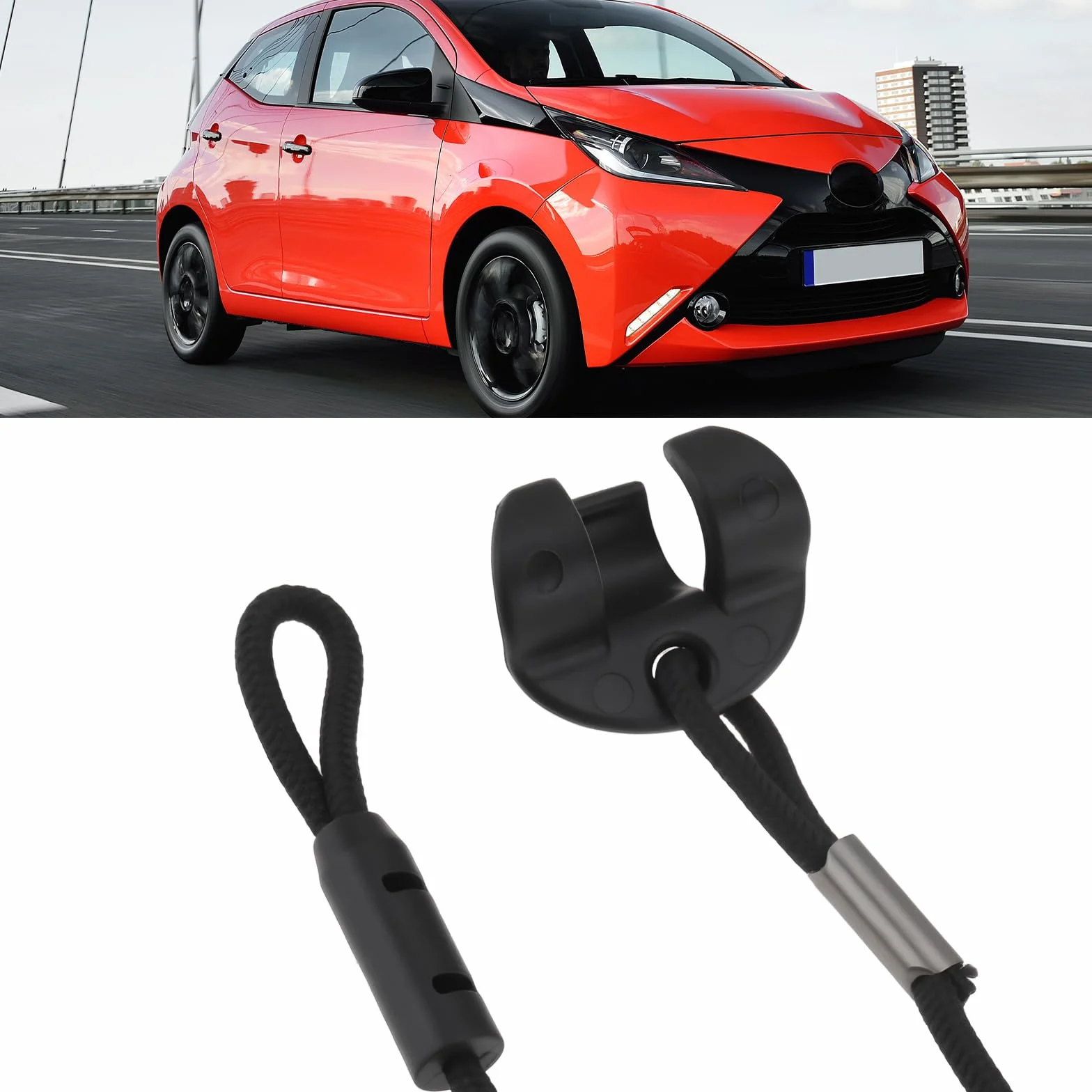 2 szt. uchwyty bagażowe na bagażnik samochodowy po lewej i prawej stronie 64367-0H010-B0 kompatybilne z Toyota Aygo 2014-2017